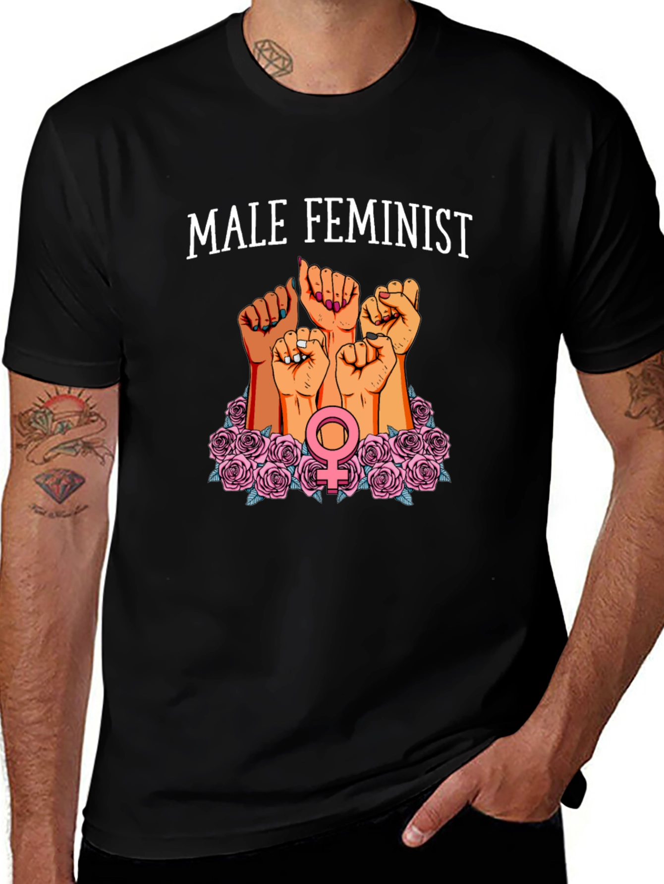 Variant 2 of Male Feminist T-Shirt: Equality & Empowerment Tee