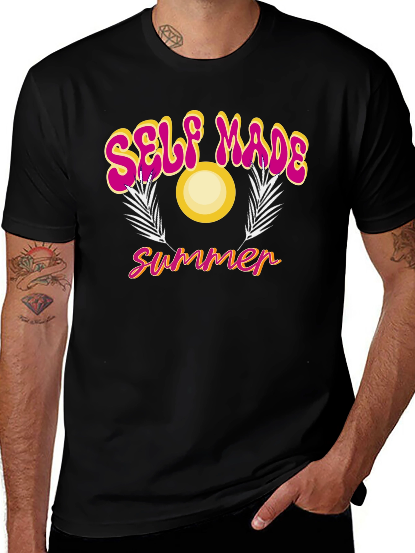 Variant 13 of Self Made Summer Black Graphic T-Shirt