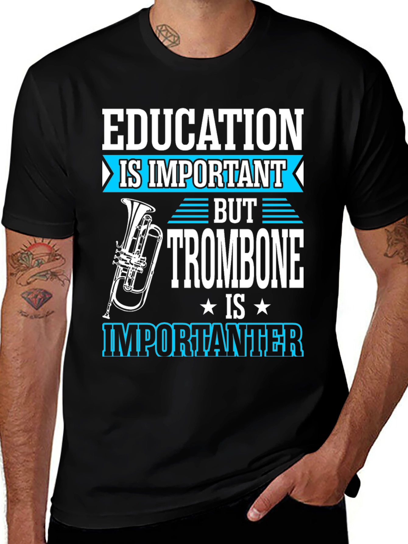 Black Education is Important But Trombone T-Shirt main image