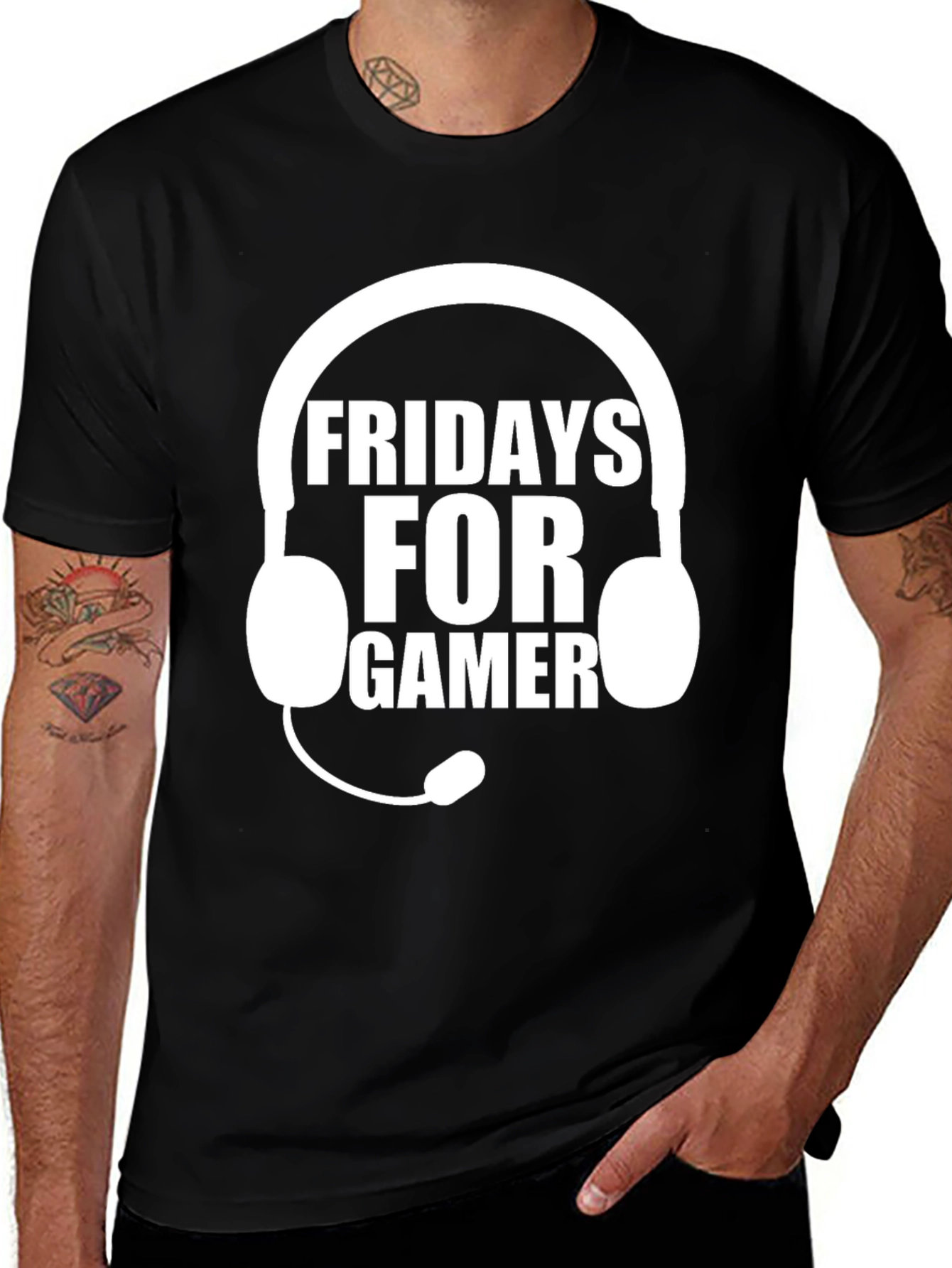 Black Fridays For Gamer Black T-Shirt main image