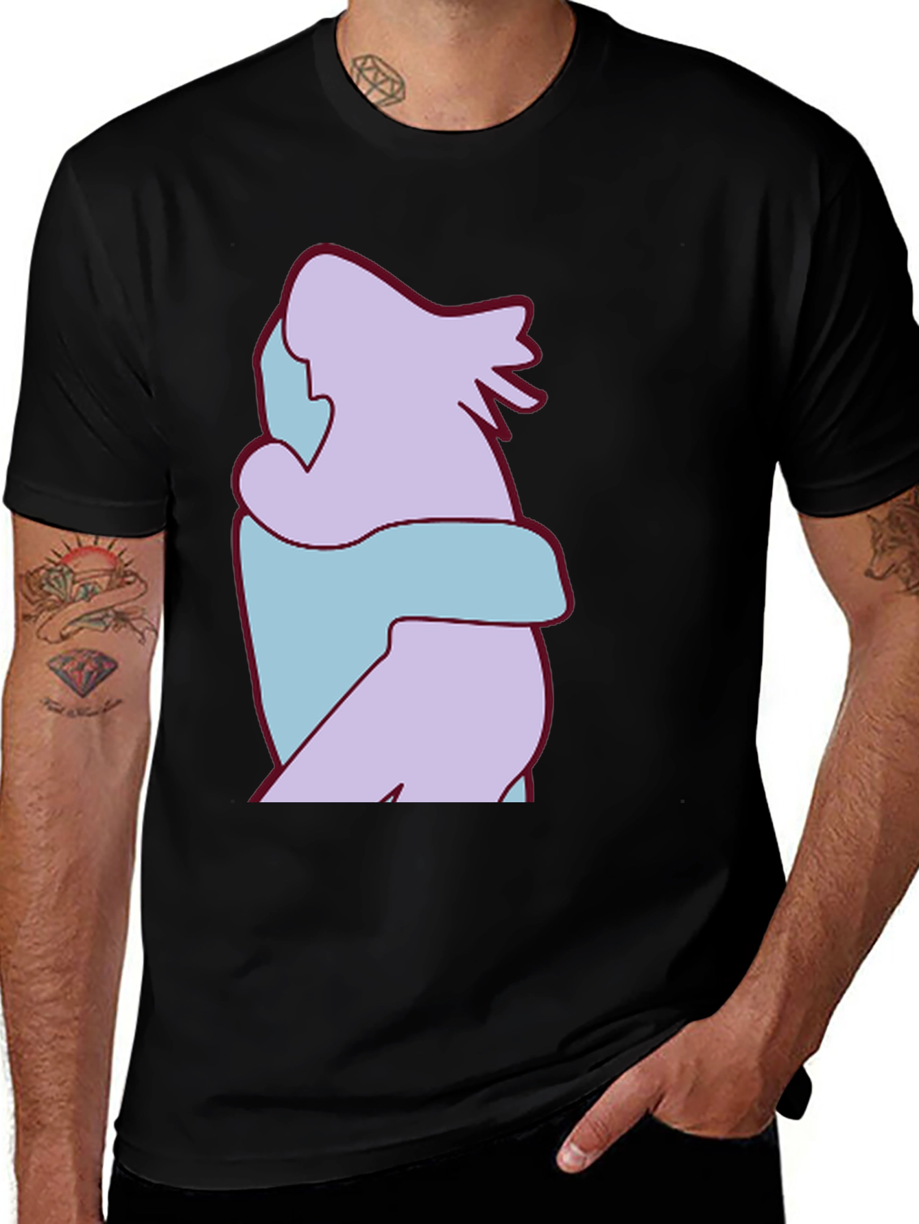 Variant 10 of Cute Hug Graphic Tee - Soft Cotton Casual Top