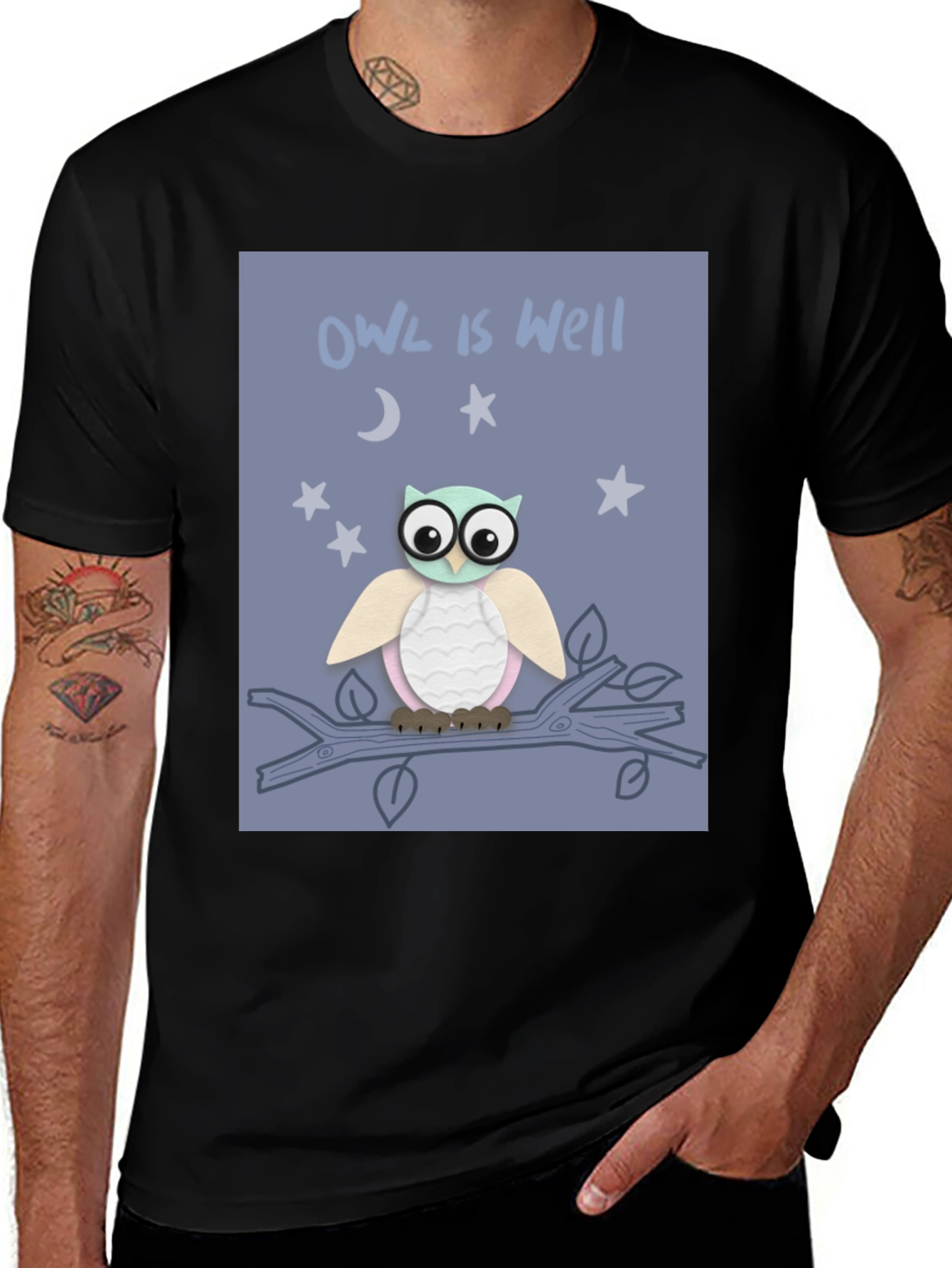 Variant 29 of Owl is Well Graphic Tee - Soft Cotton T-Shirt