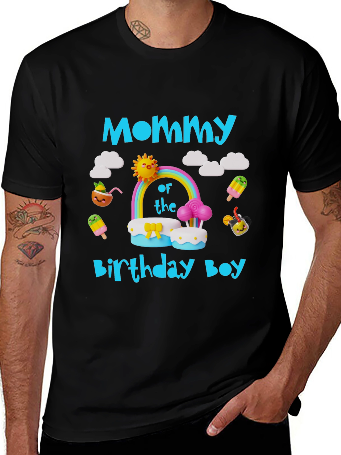 Black Mommy of the Birthday Boy T-Shirt main image