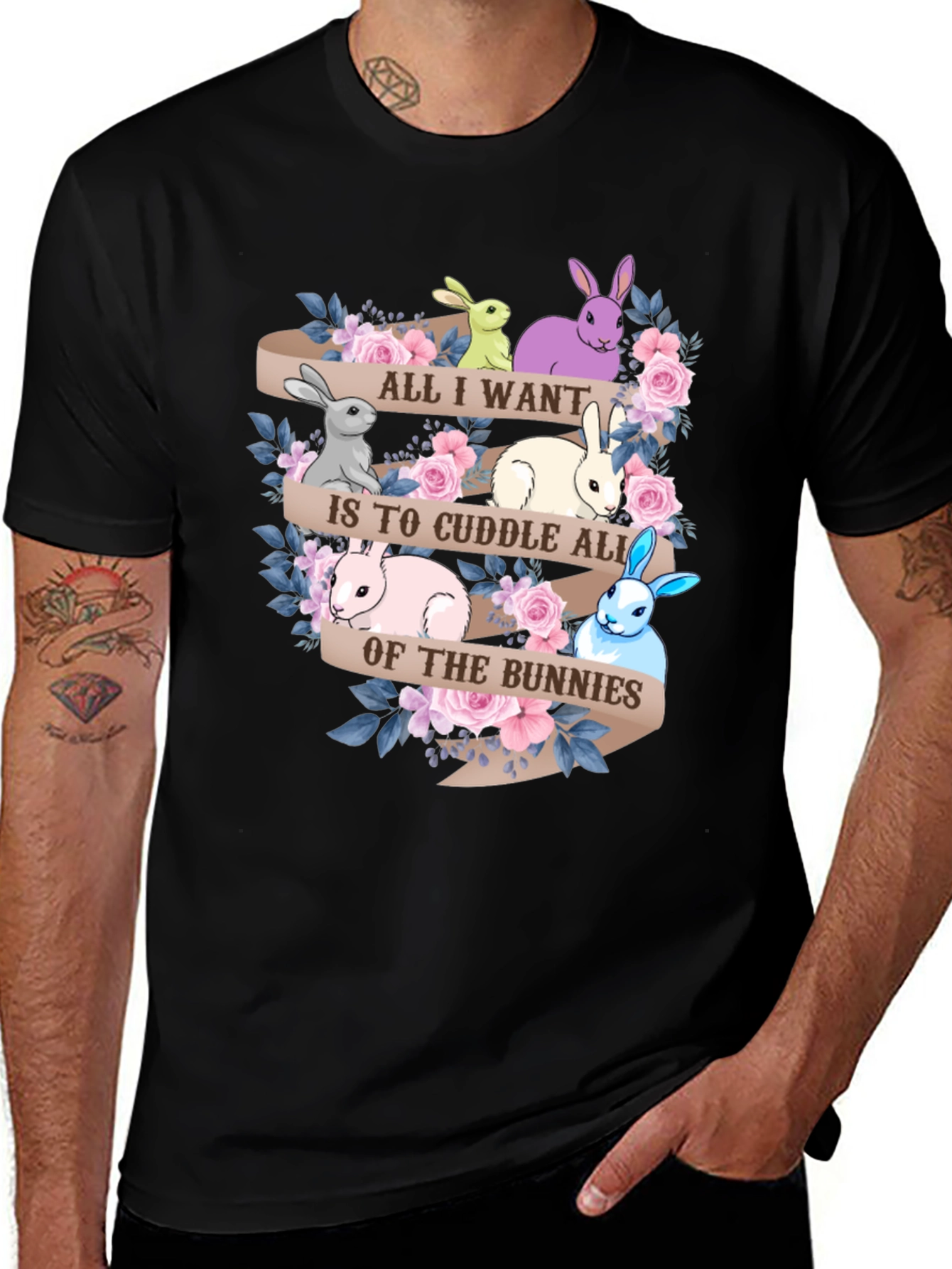 Variant 9 of Cuddle Bunnies Graphic T-Shirt