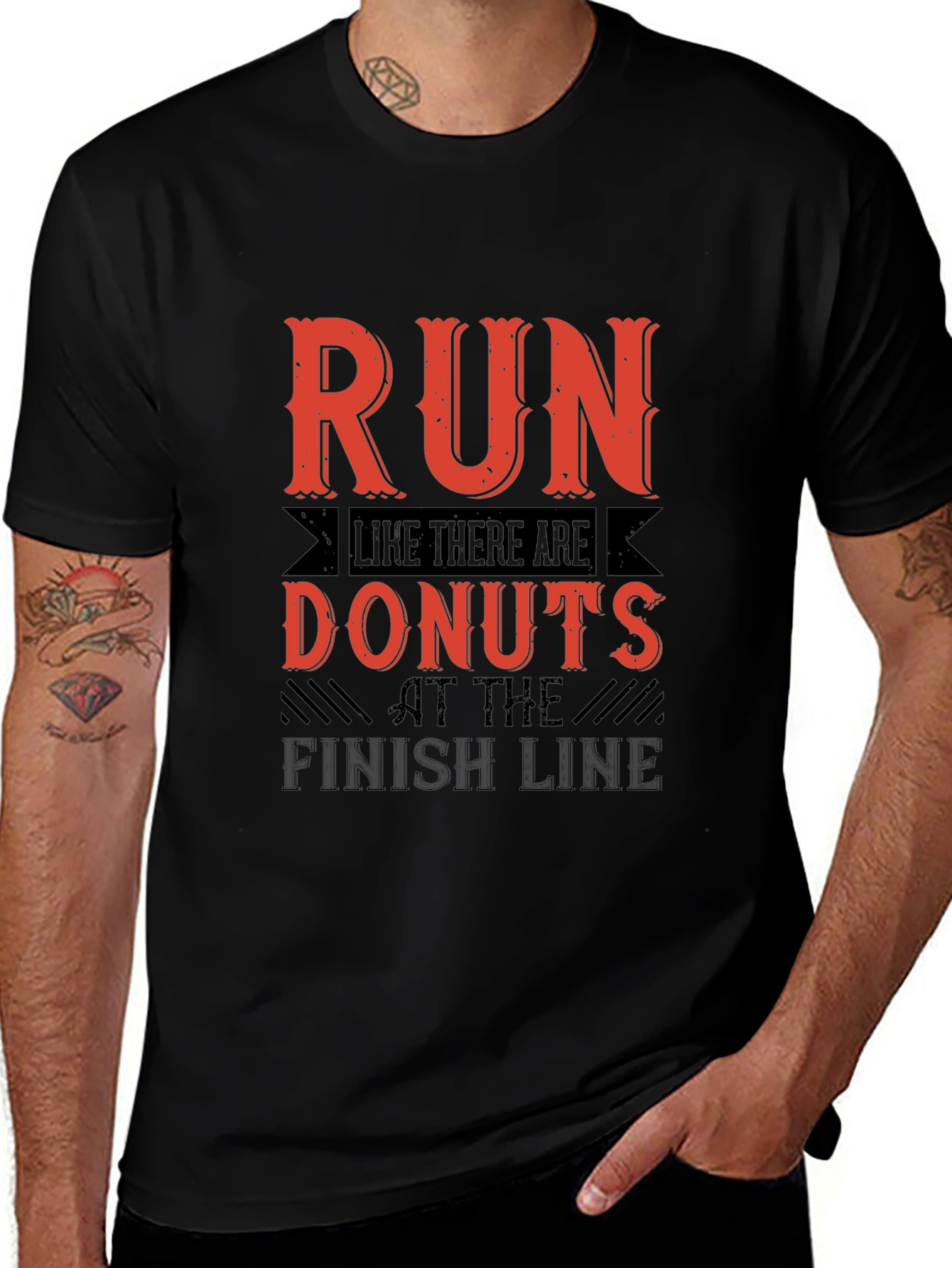 Variant 16 of Run For Donuts Black T-Shirt
