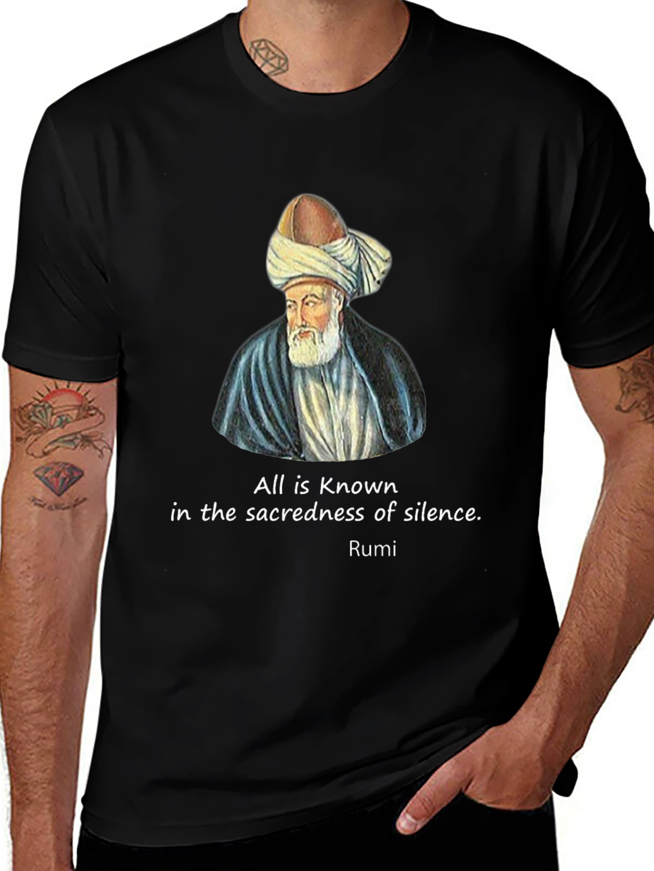 Rumi Quote Black T-Shirt