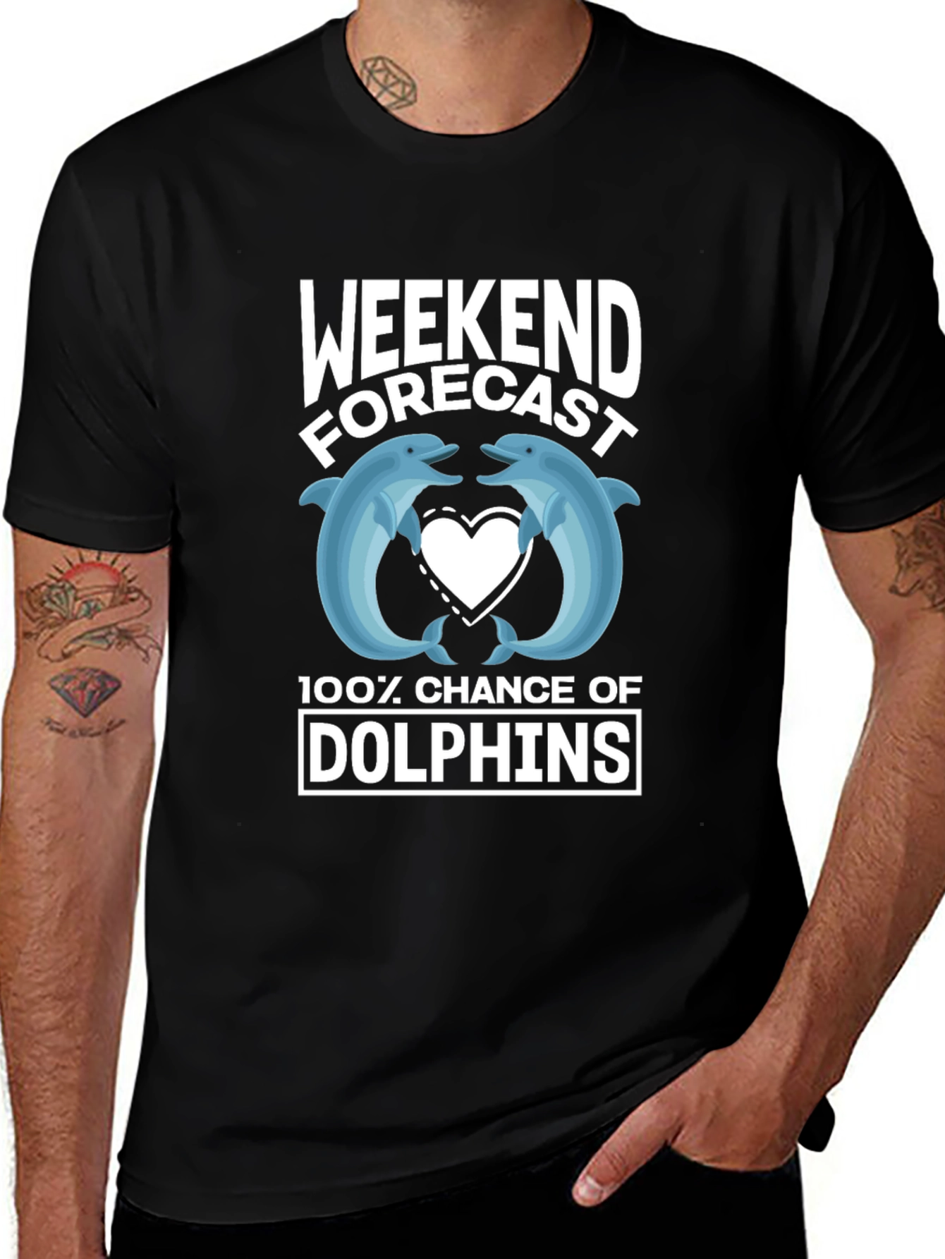 Variant 21 of Weekend Forecast Dolphins Graphic T-Shirt