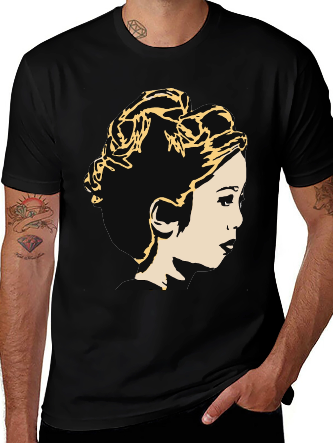 Princess Leia Graphic T-Shirt - Black