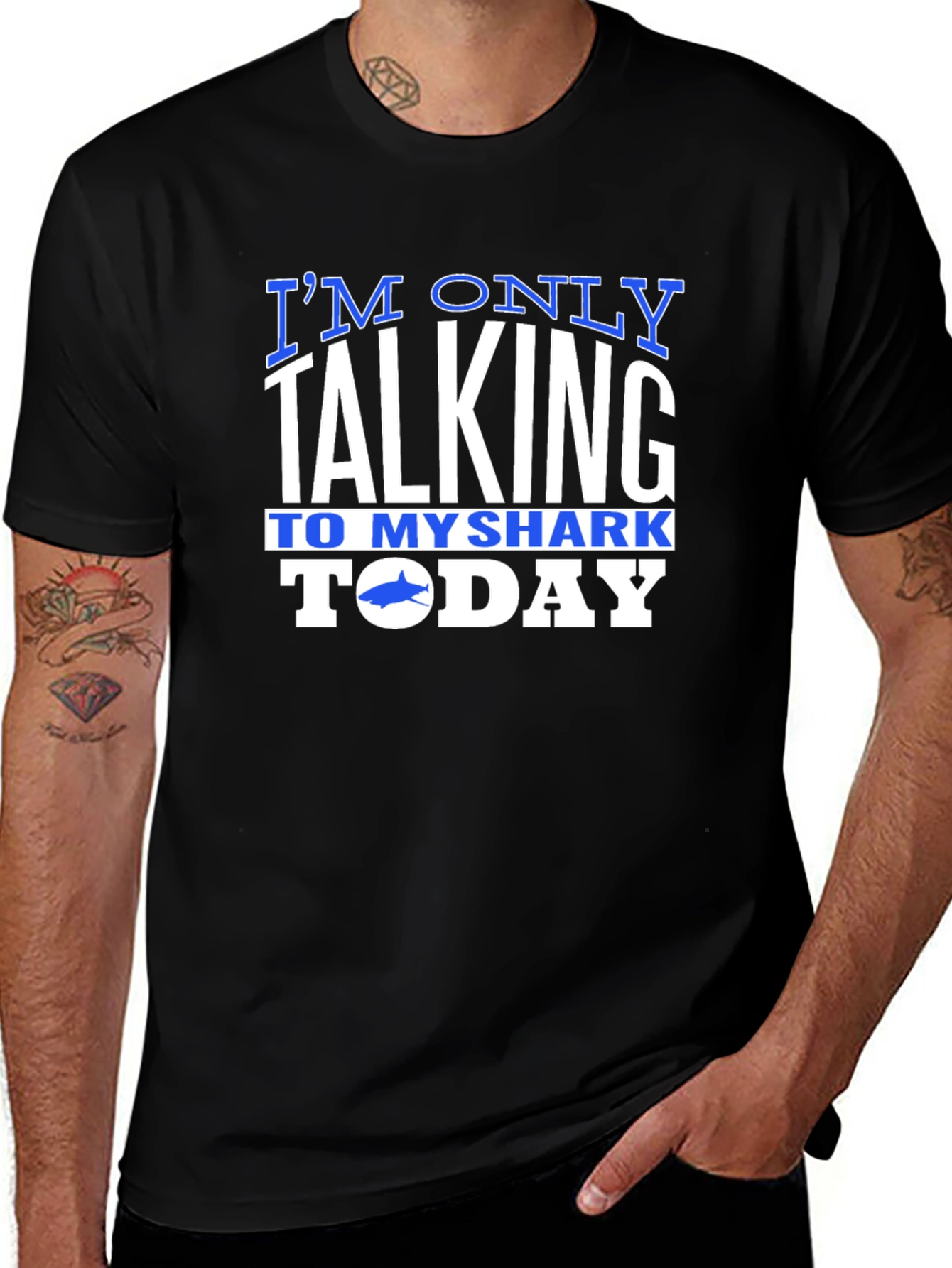 Variant 25 of Funny Shark Lover T-Shirt - I'm Only Talking To My Shark Today