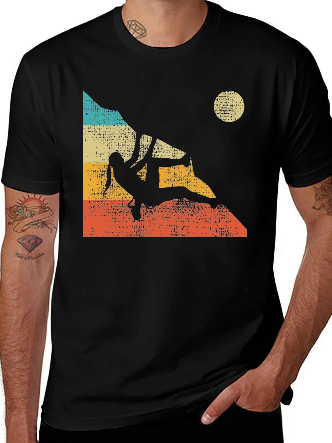 Variant 18 of Vintage Climbing T-Shirt: Retro Climber Graphic Tee