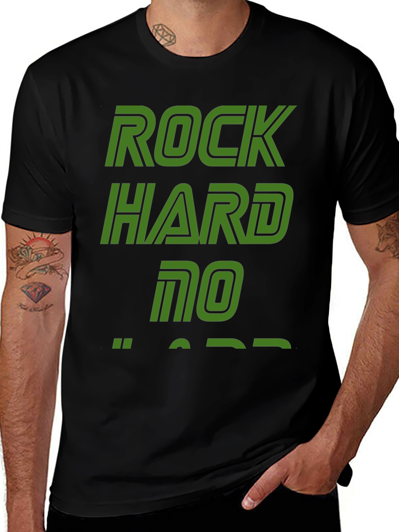 Variant 8 of Rock Hard No Days Off Graphic T-Shirt