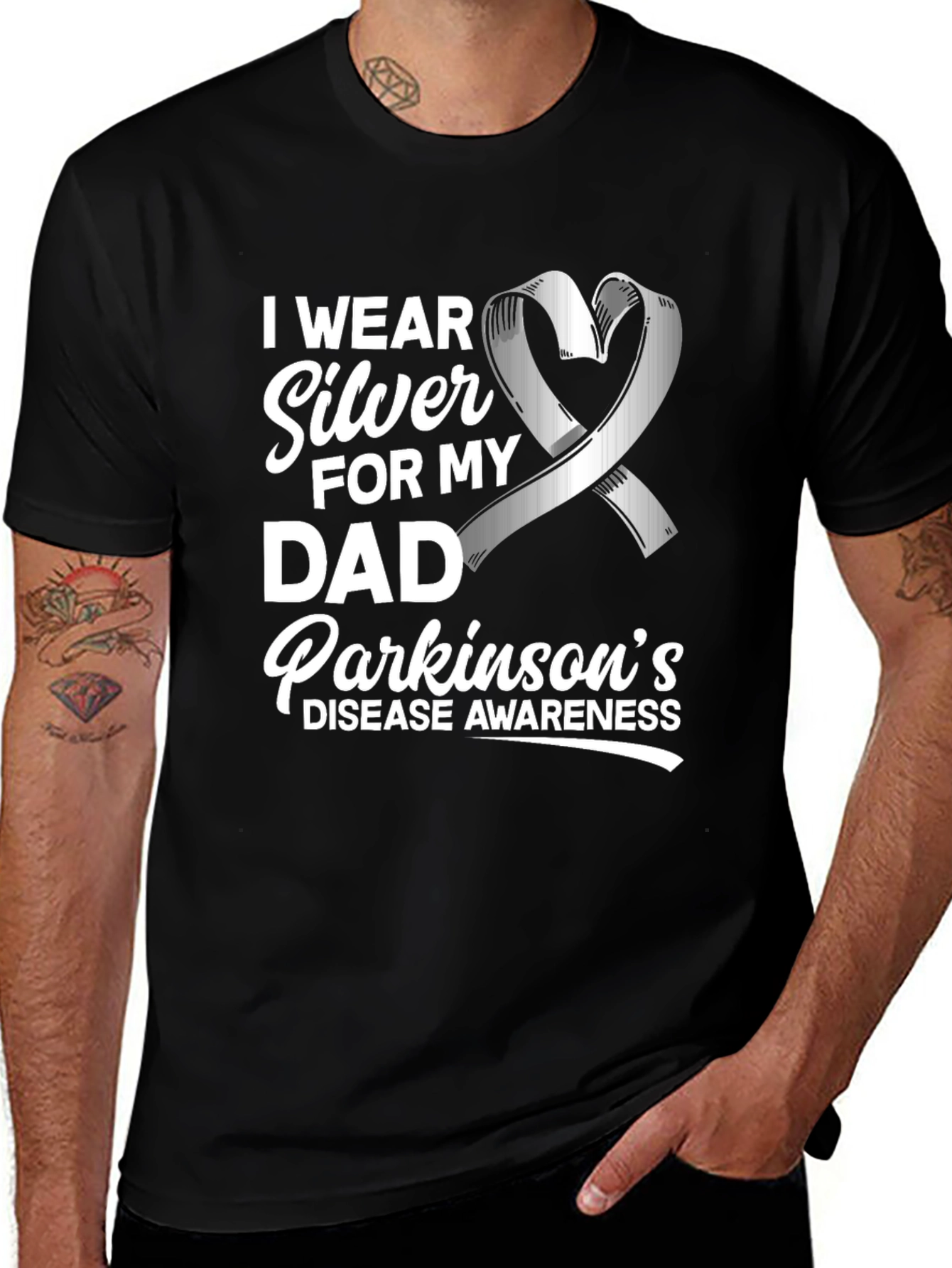 Parkinson's Awareness 'I Wear Silver For My Dad' T-Shirt
