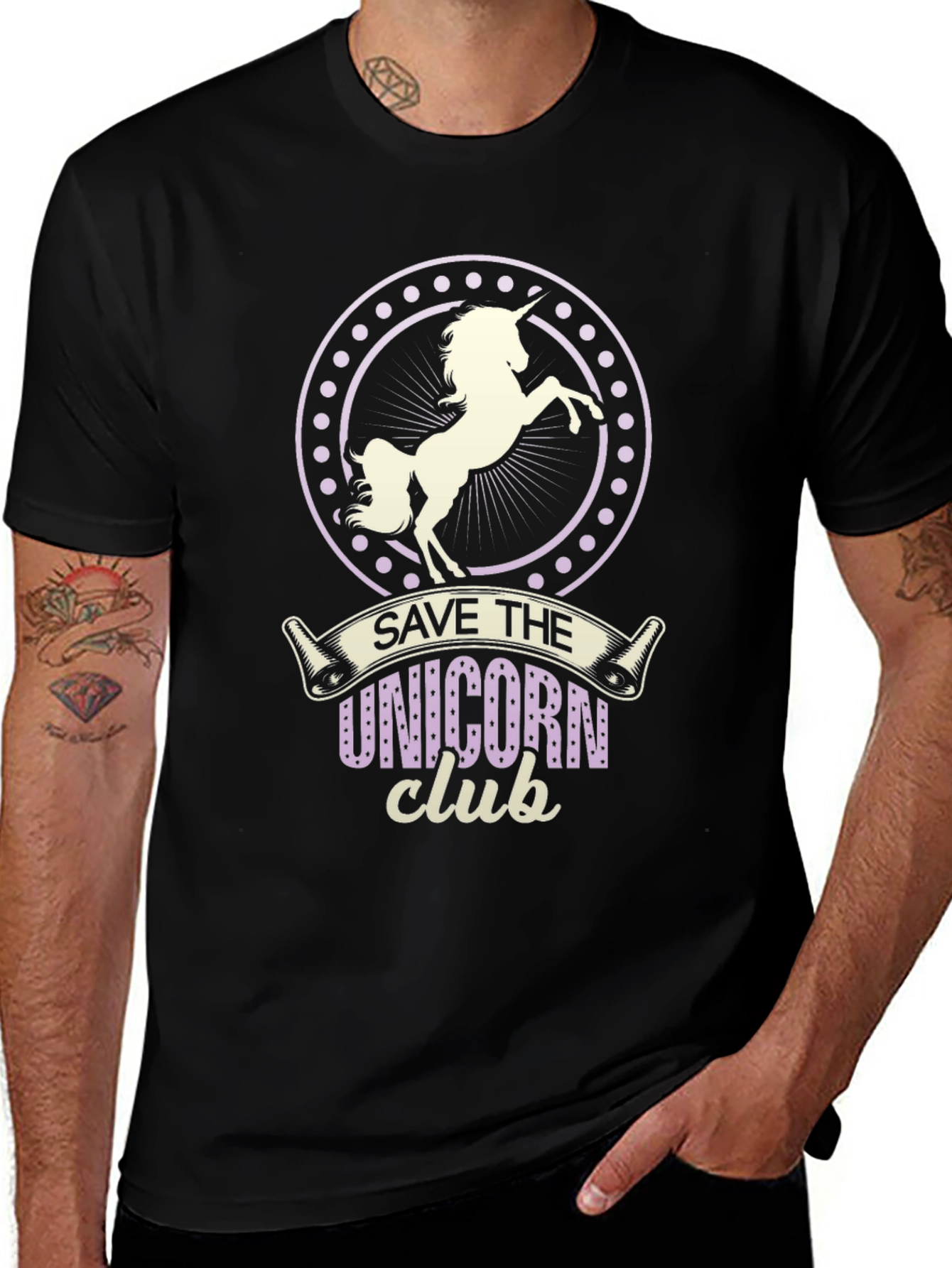Variant 8 of Save The Unicorn Club Black T-Shirt