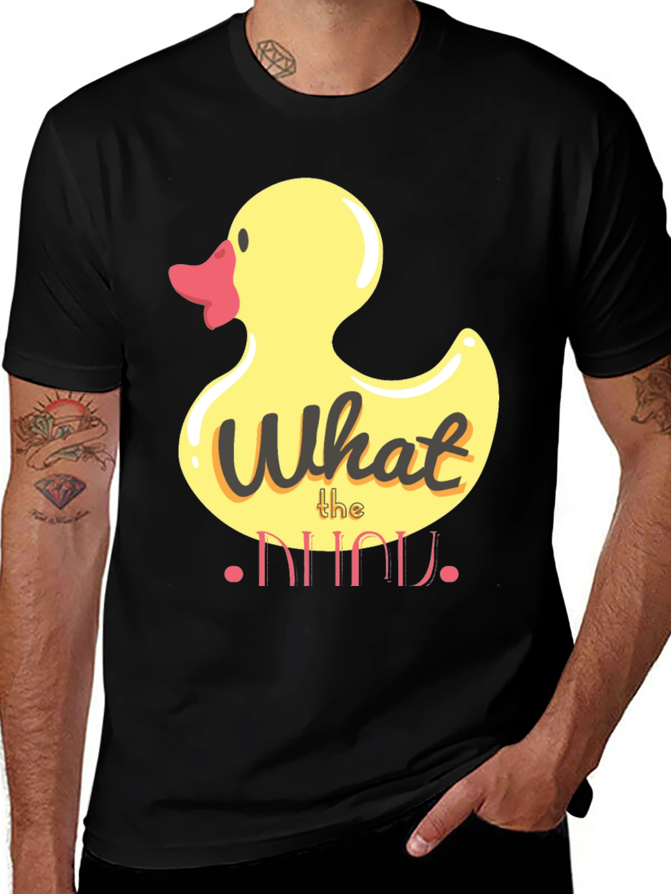 Variant 3 of Funny Duck What the Duck T-Shirt