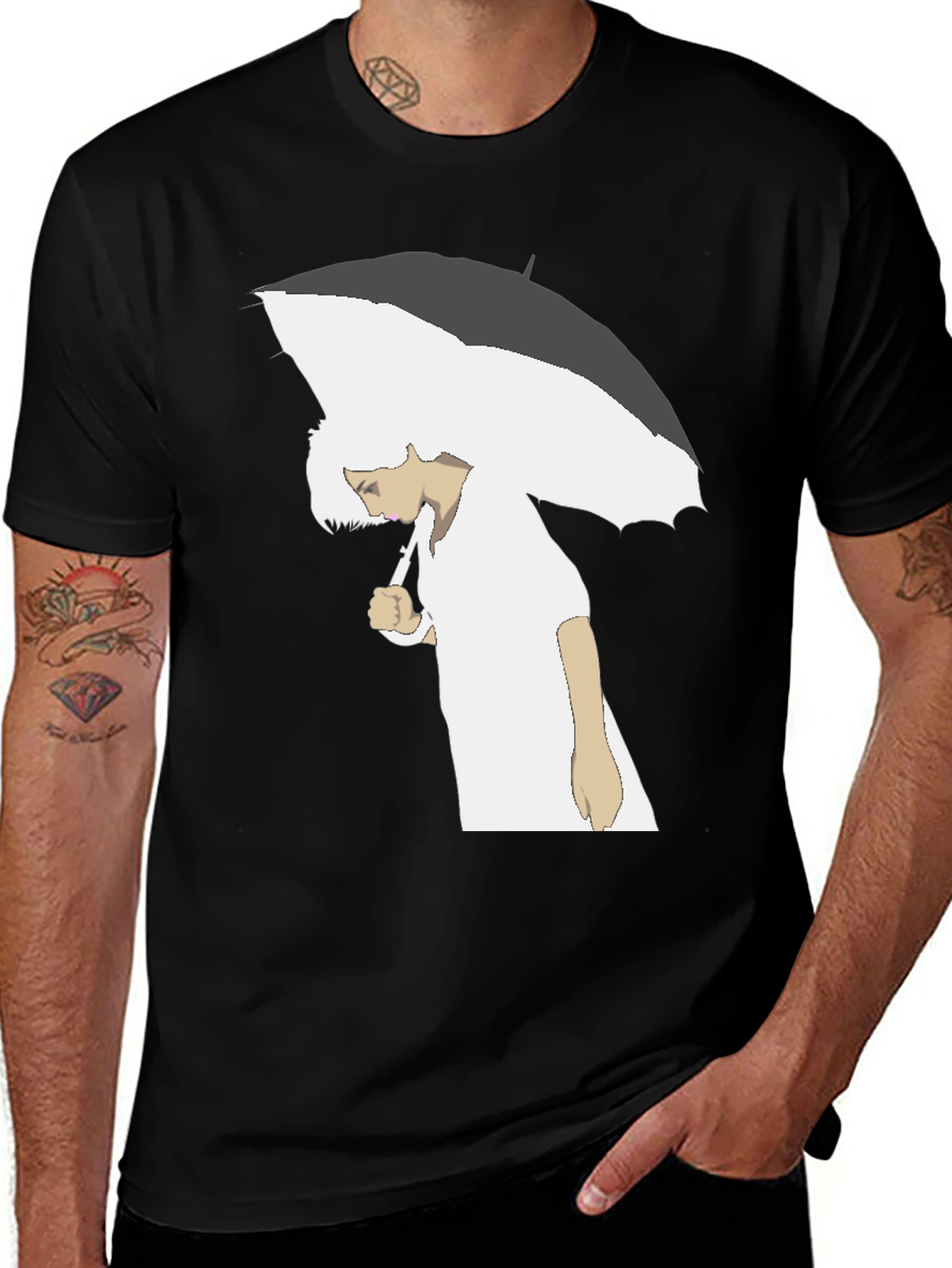 Variant 17 of Umbrella Graphic T-Shirt - Stylish Comfort