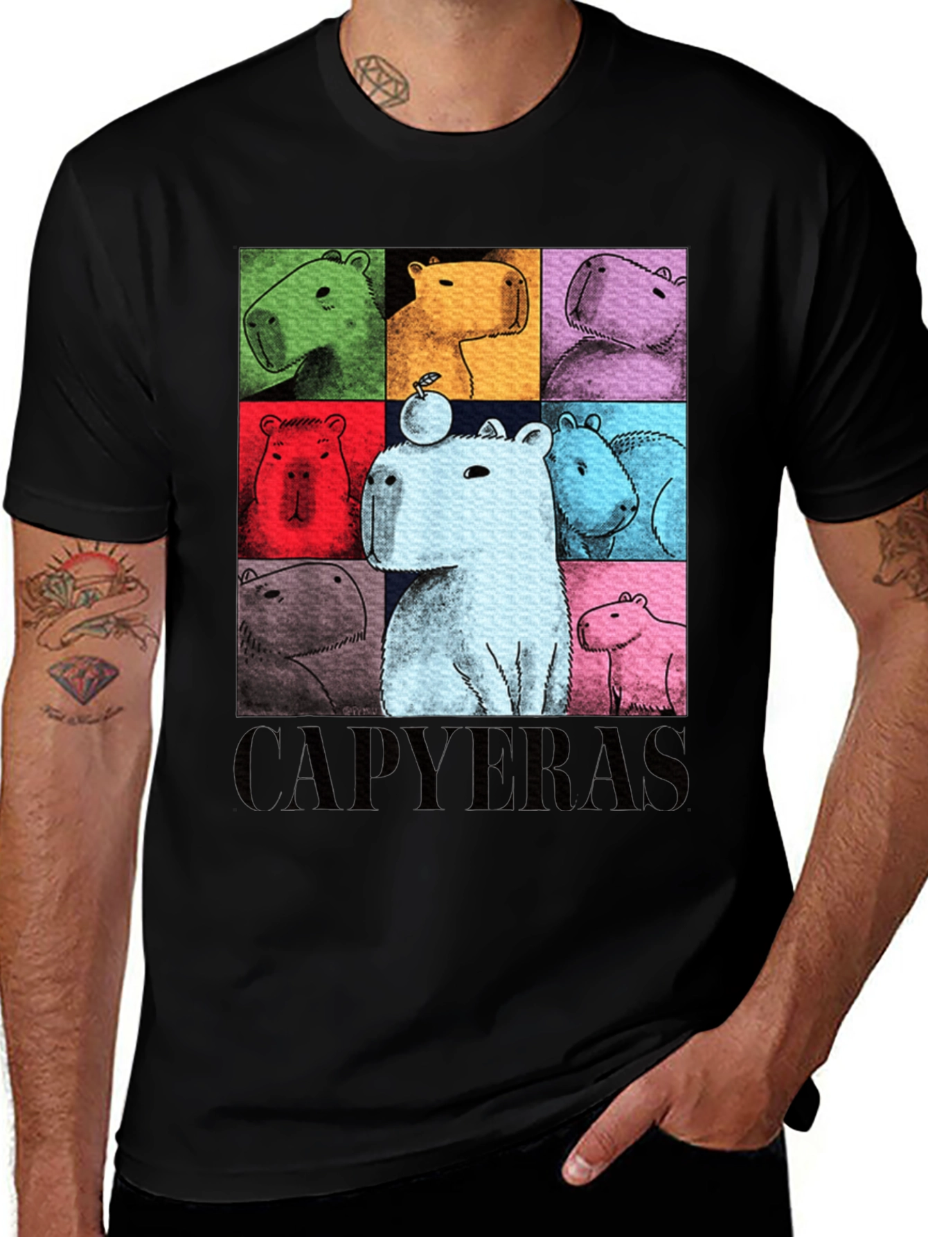 Variant 8 of Capybara Pop Art Graphic Tee