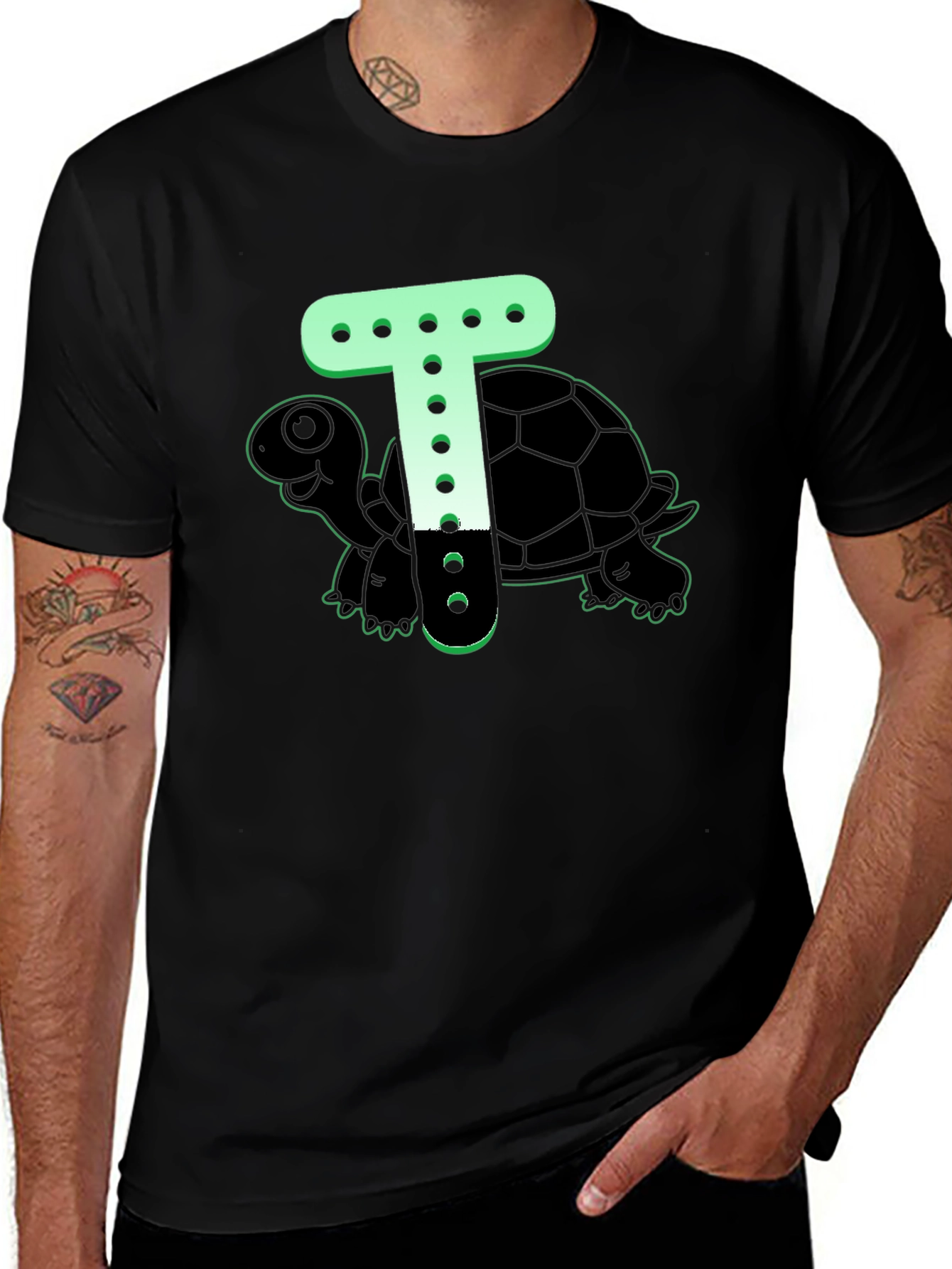 Variant 20 of Turtle T-Shirt - Cartoon Letter Design