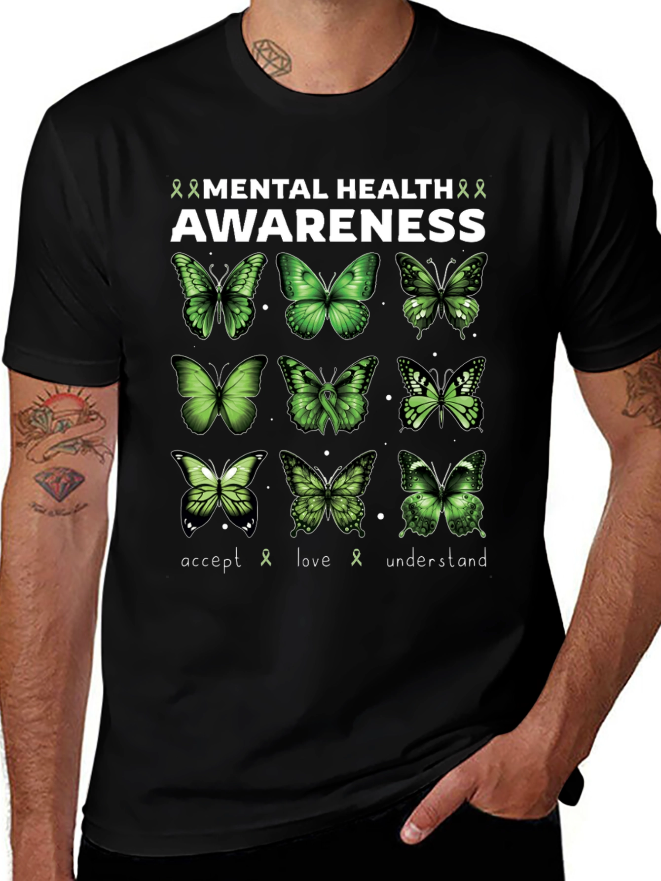 Mental Health Awareness Butterfly T-Shirt