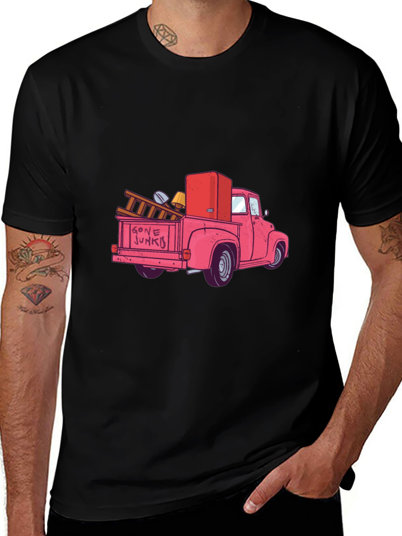 Variant 22 of Gone Junking T-Shirt - Retro Truck Graphic Tee