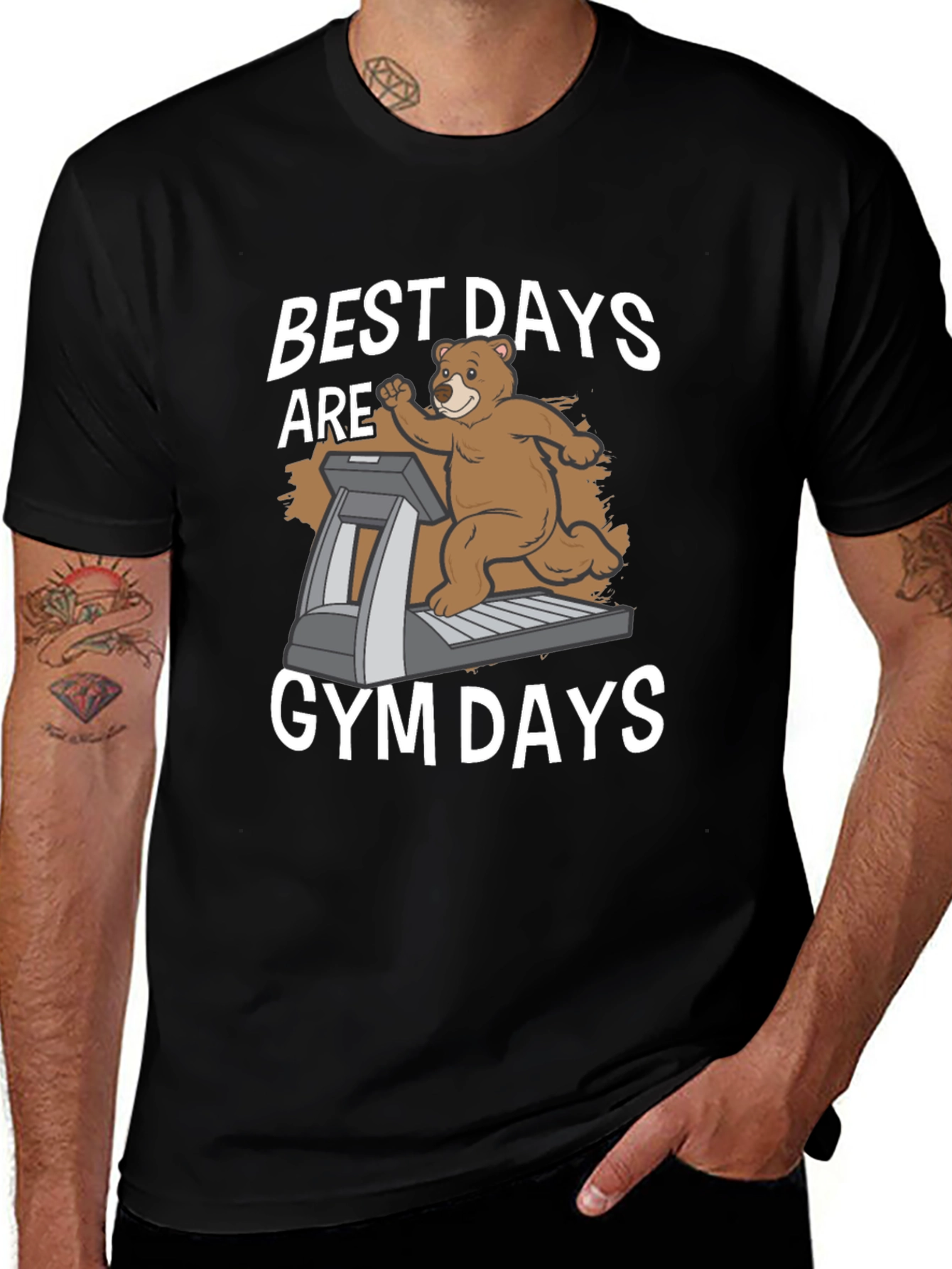 Variant 7 of Funny Gym Bear T-Shirt - Best Days are Gym Days!