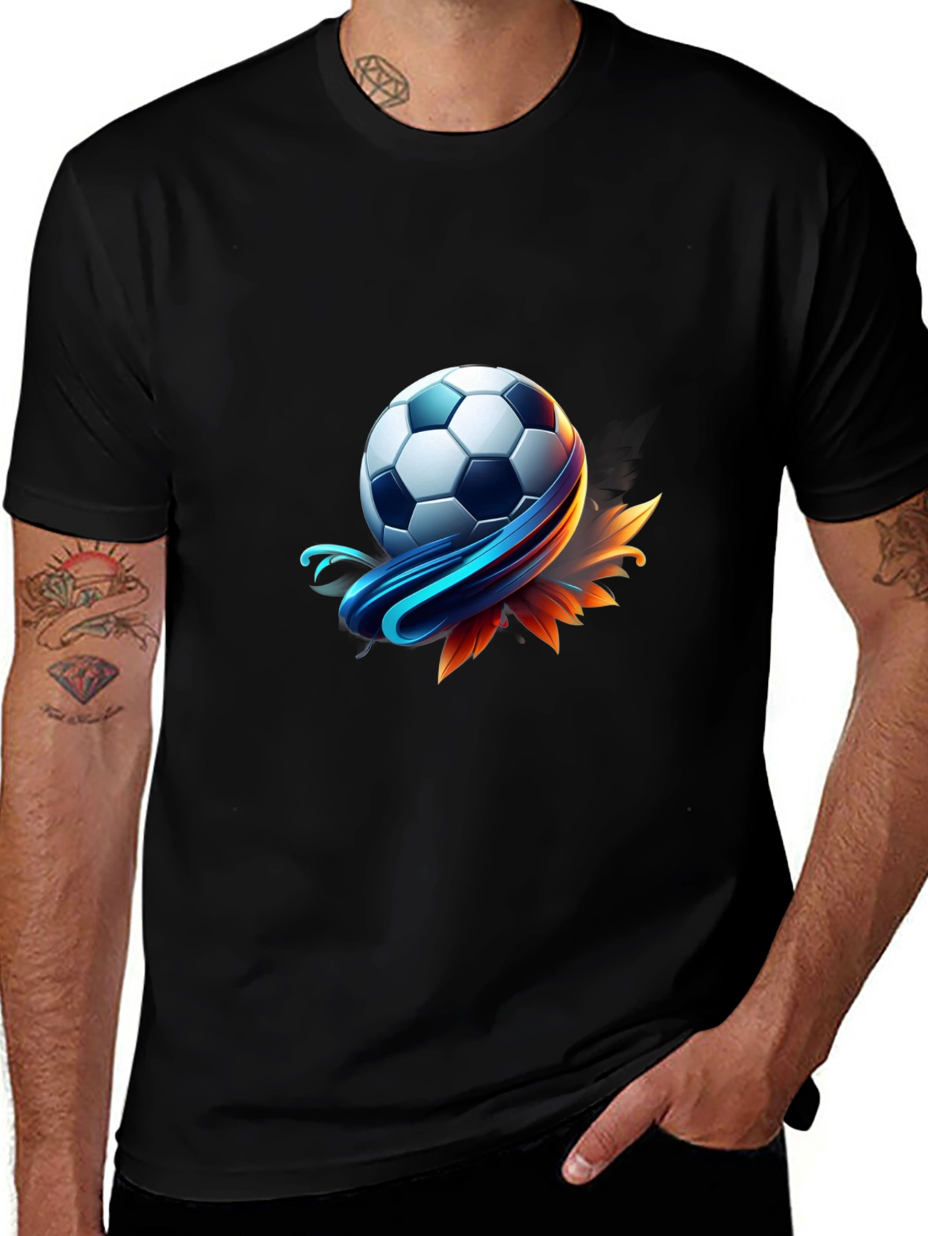 Variant 20 of Soccer Ball Graphic Tee - Cool Casual Style