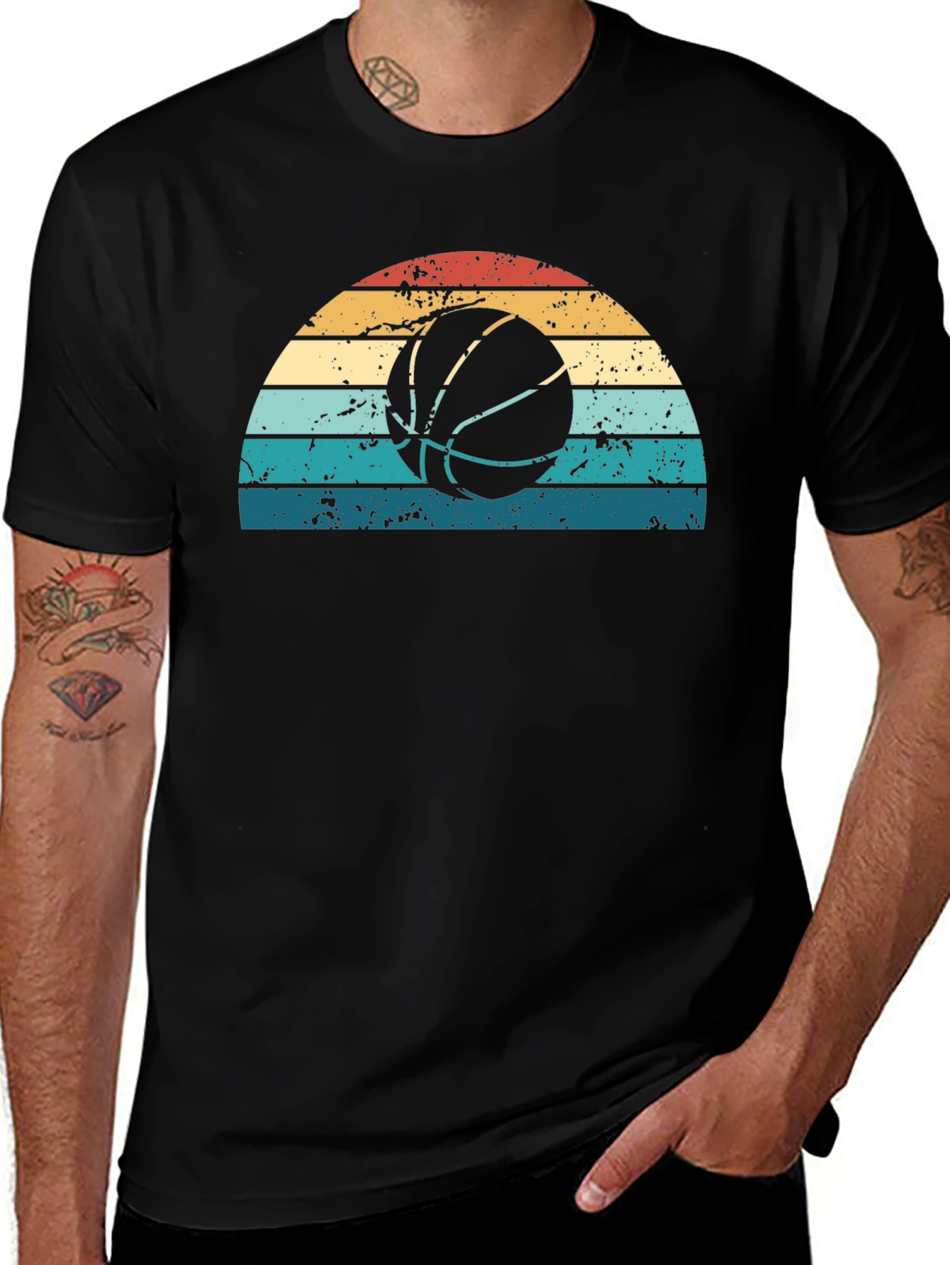 Variant 12 of Retro Basketball Graphic Tee - Vintage Style
