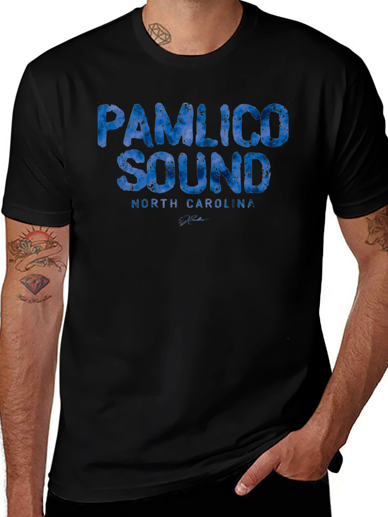 Pamlico Sound North Carolina Black T-Shirt