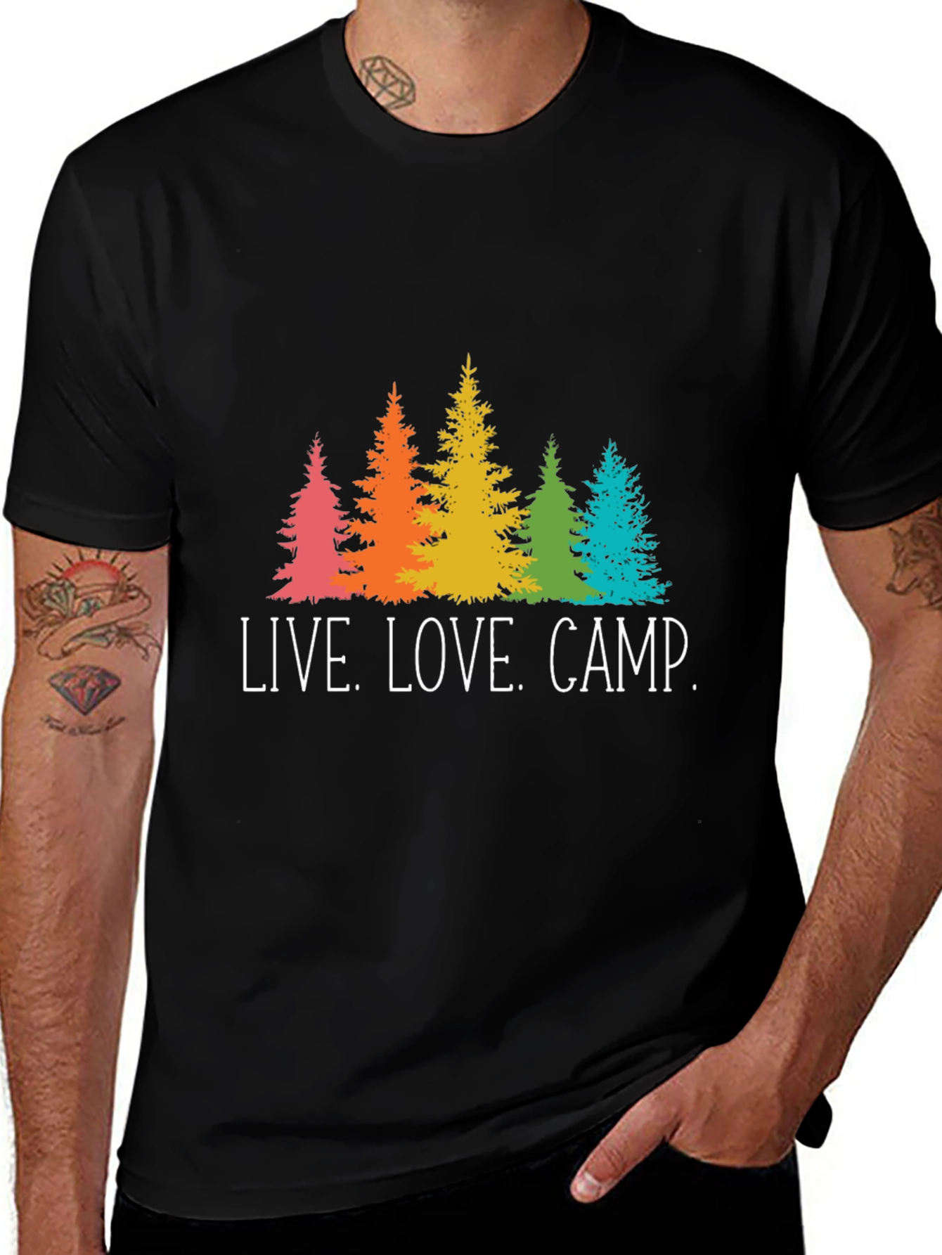 Variant 3 of Live Love Camp Graphic Tee - Outdoors T-Shirt