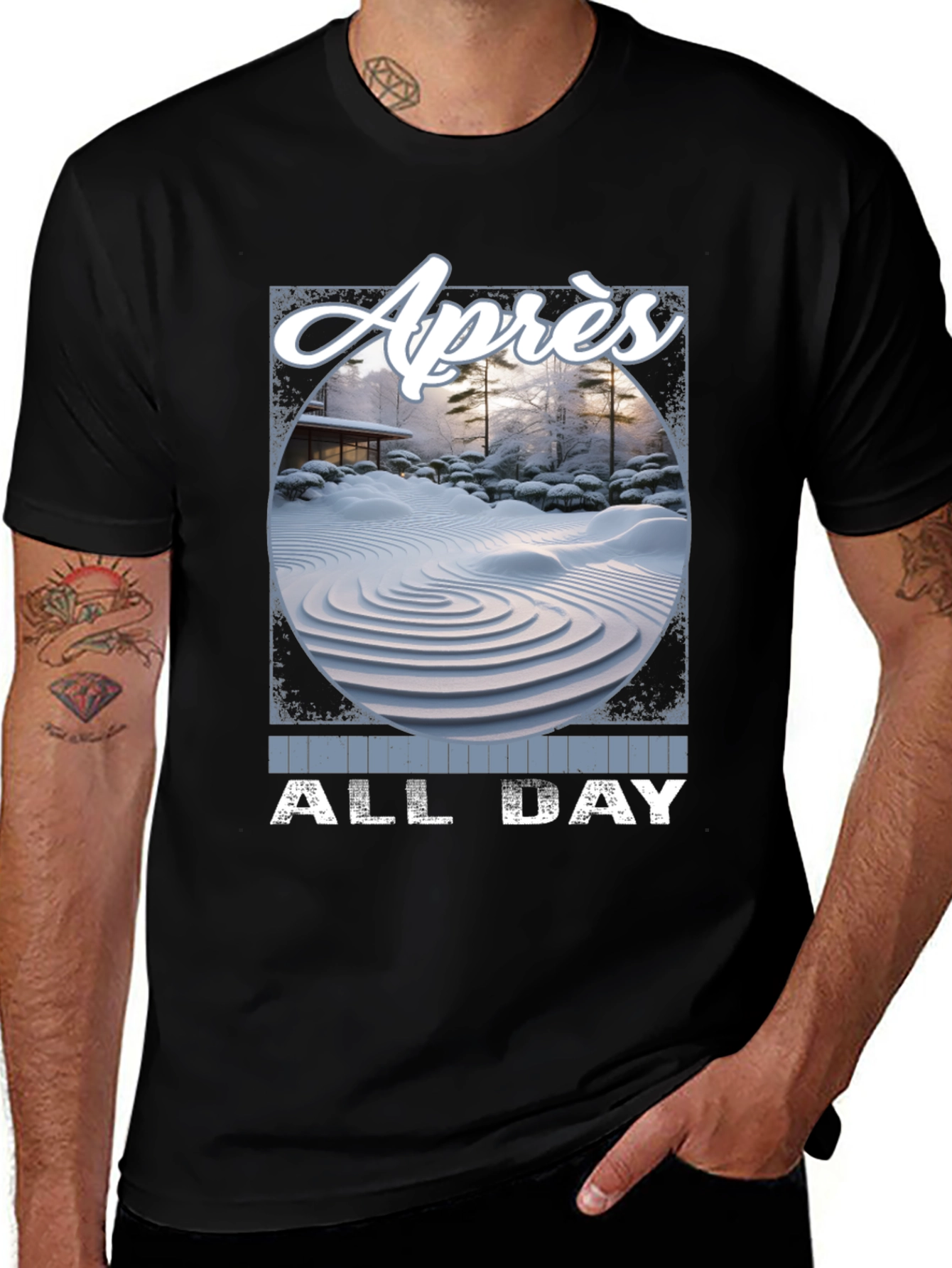 Après All Day T-Shirt - Winter Zen Garden Design