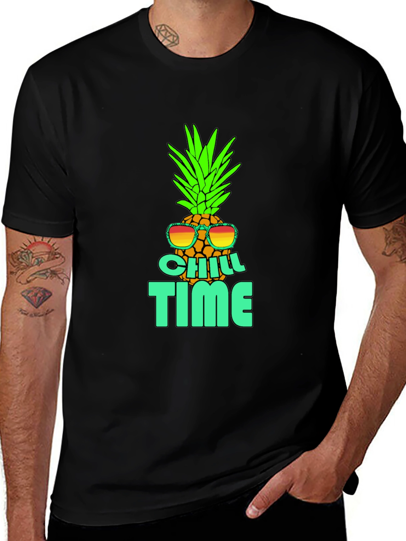 Variant 15 of Chill Time Pineapple Graphic Tee