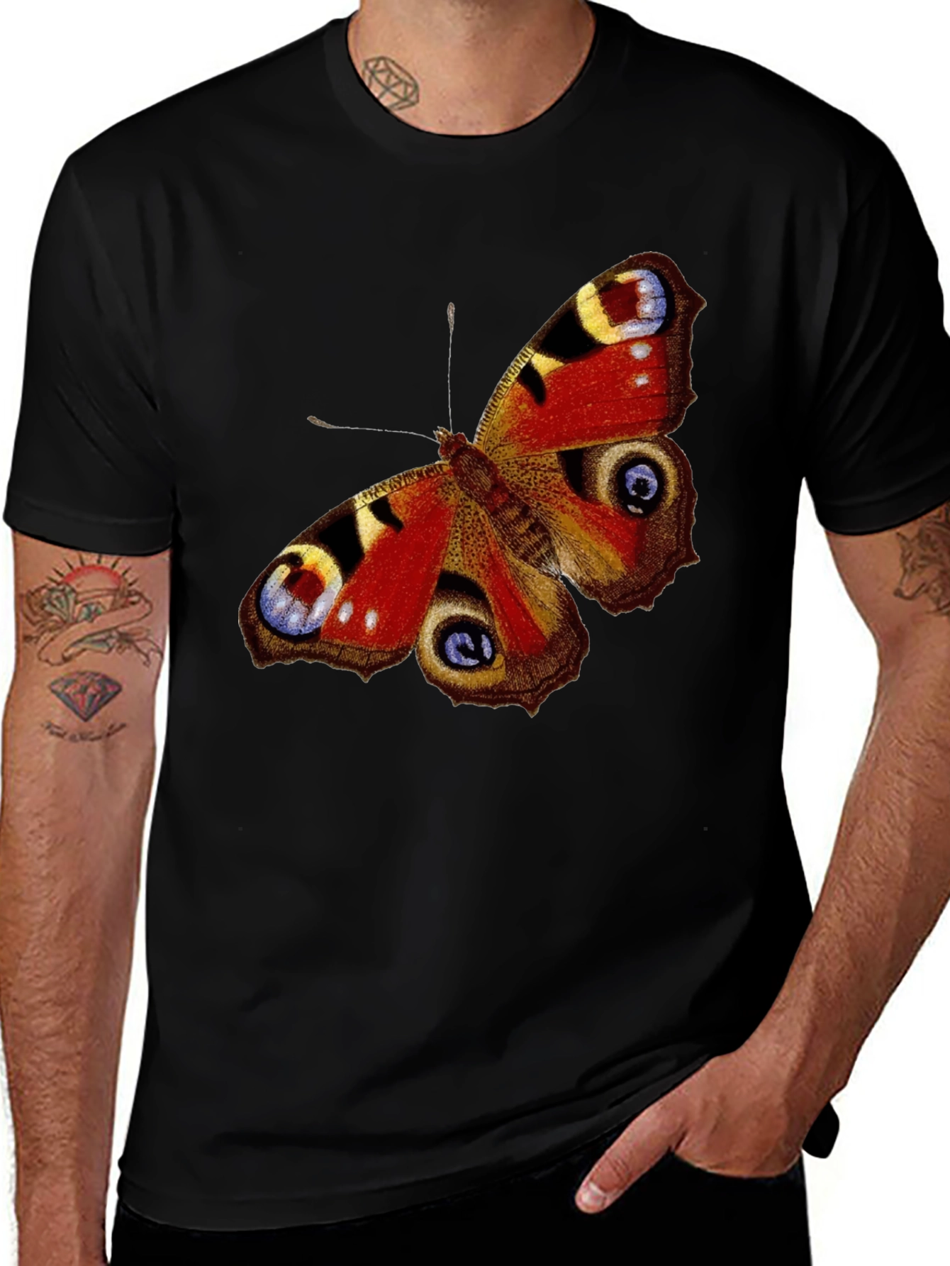 Variant 9 of Butterfly Graphic Tee - Nature Inspired Men's T-Shirt