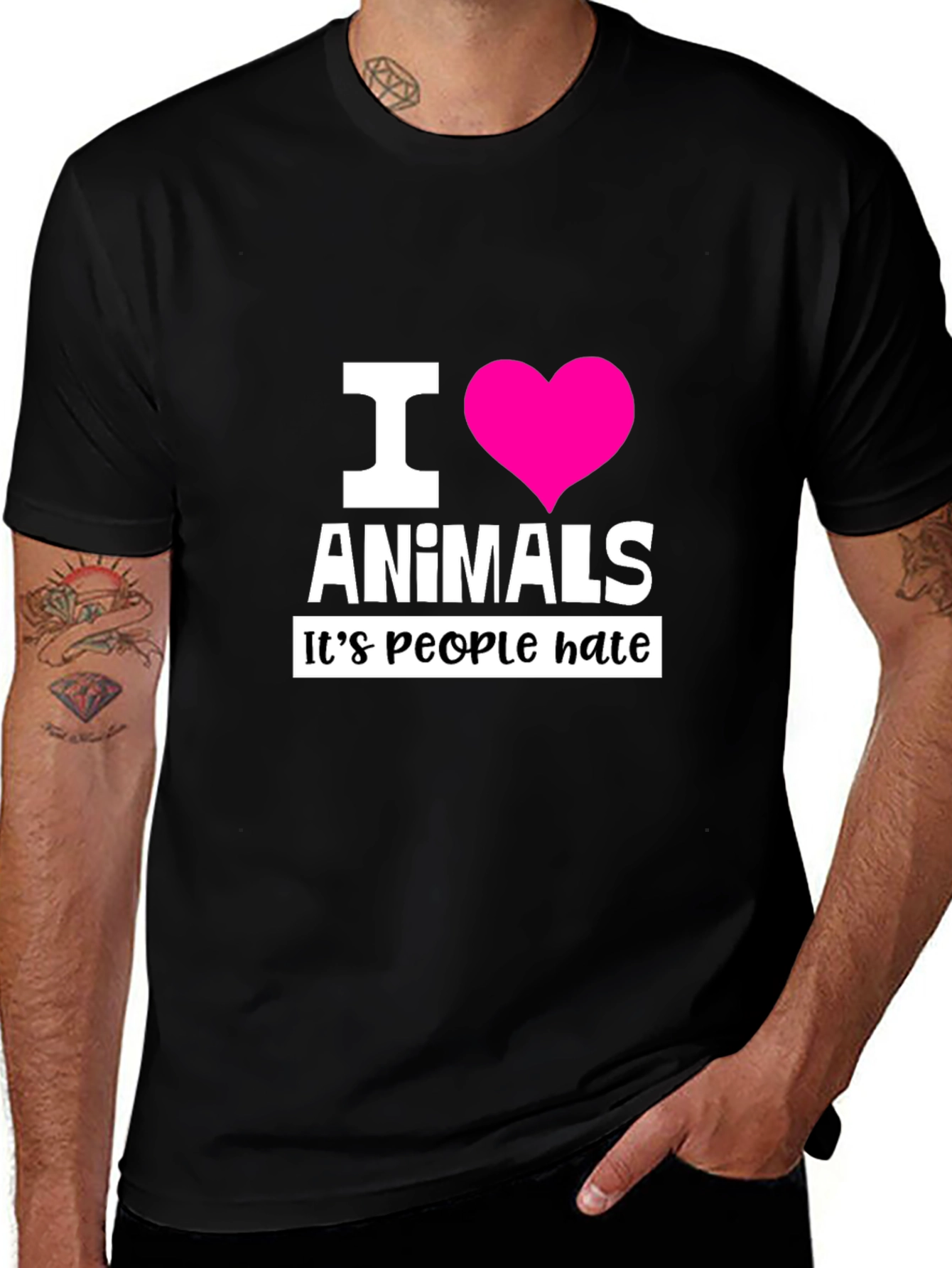 Variant 9 of I Love Animals Graphic Tee