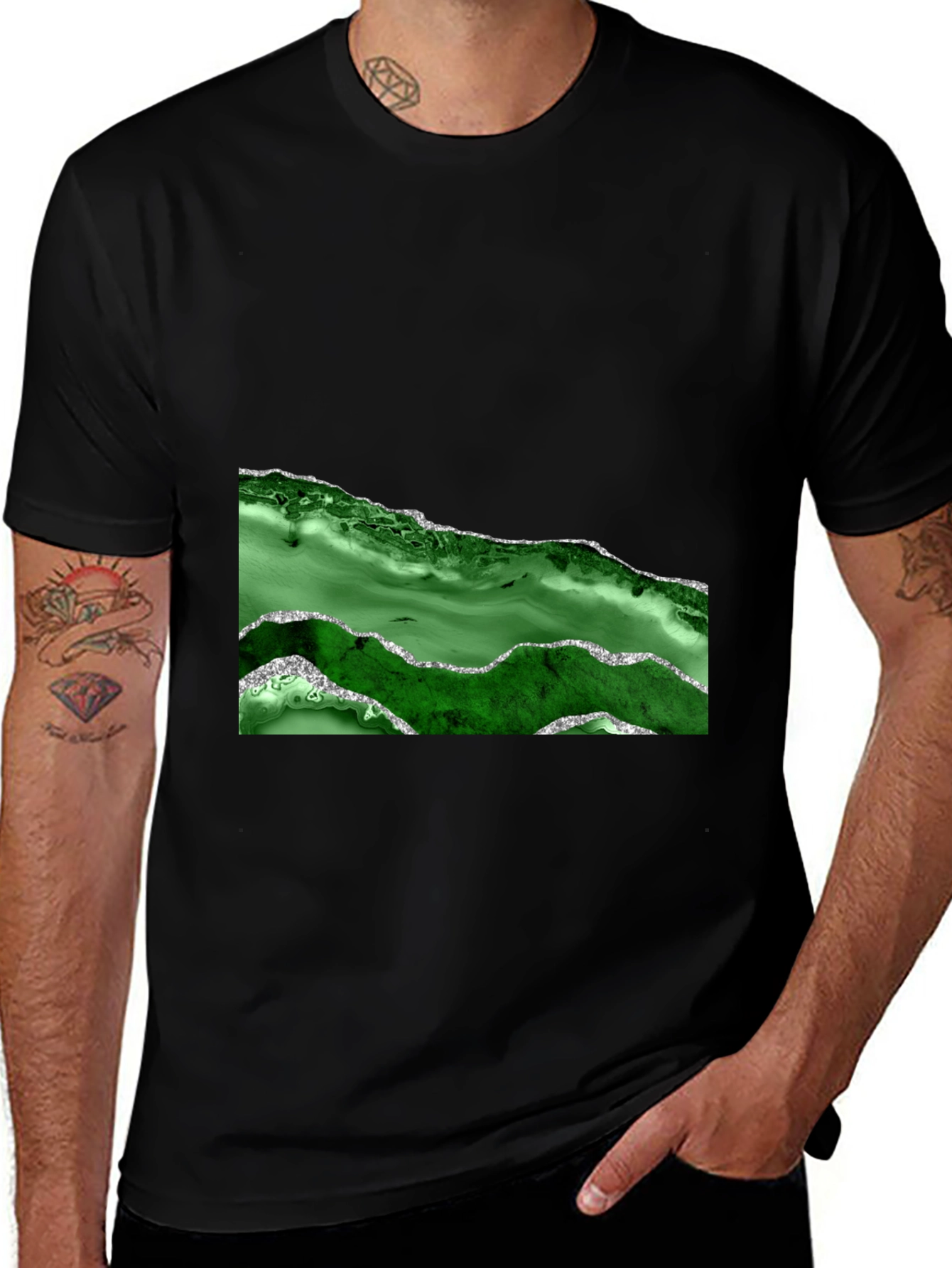Variant 14 of Emerald Green Agate Graphic Tee