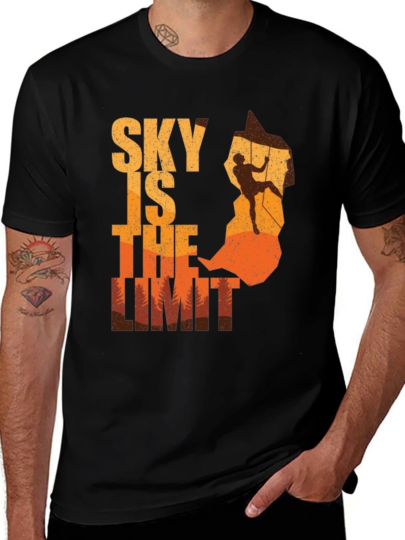 Variant 3 of Sky is the Limit Climbing Graphic T-Shirt