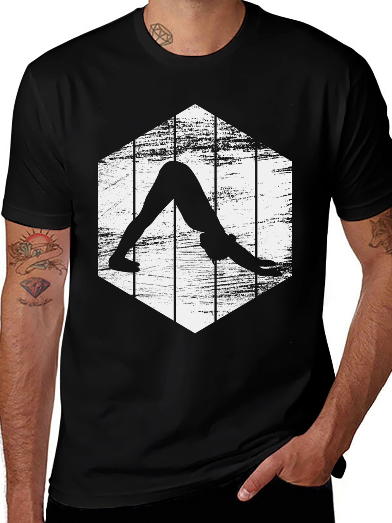 Variant 17 of Yoga Pose Graphic Tee - Downward Dog Shirt