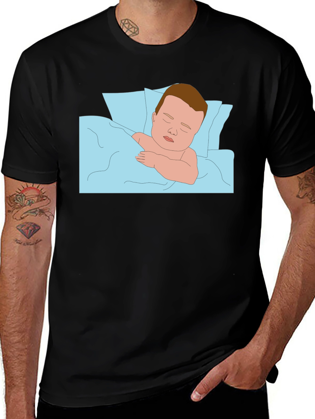 Variant 17 of Baby Cartoon Graphic T-Shirt - Sleeping