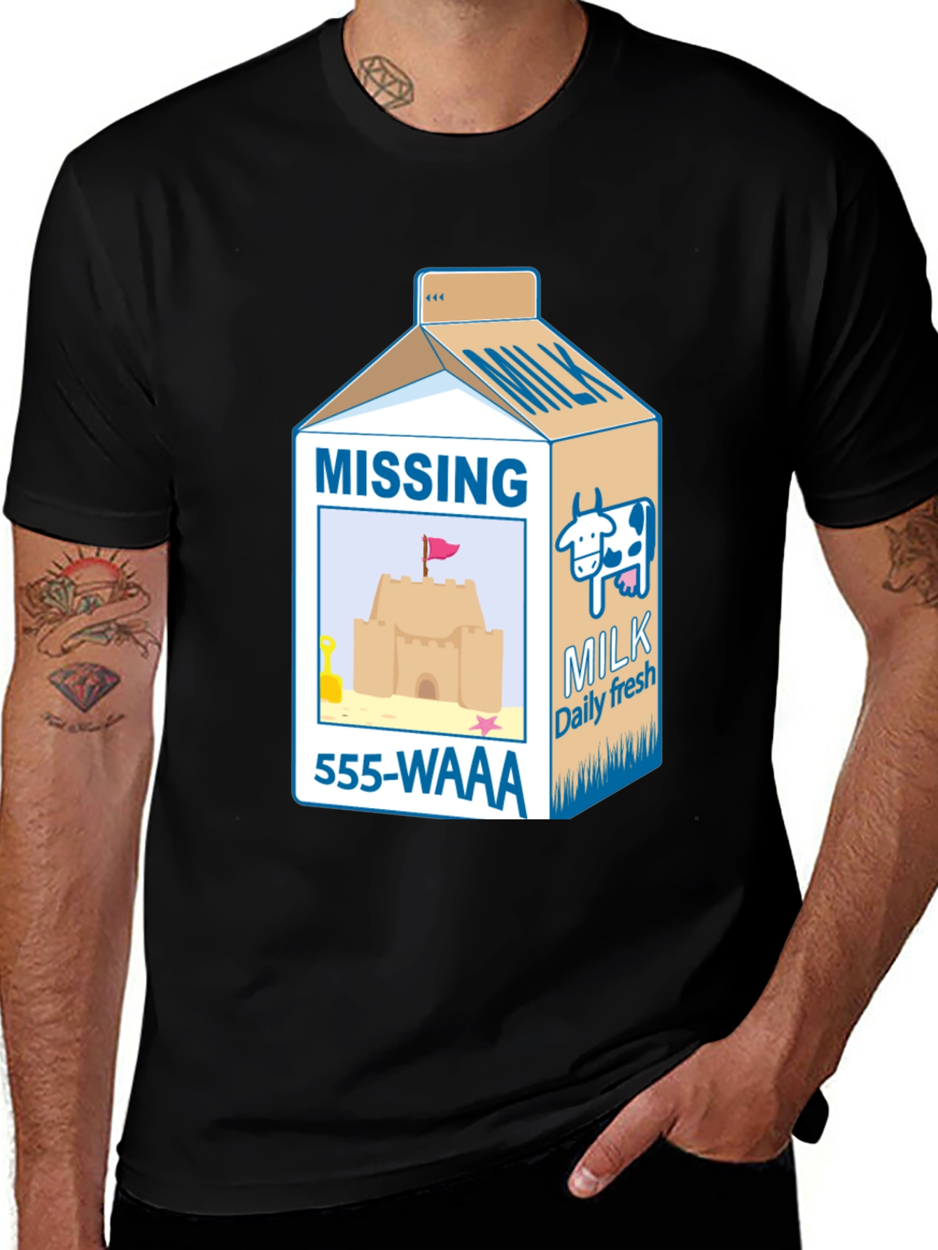 Variant 9 of Funny Missing Milk Carton T-Shirt