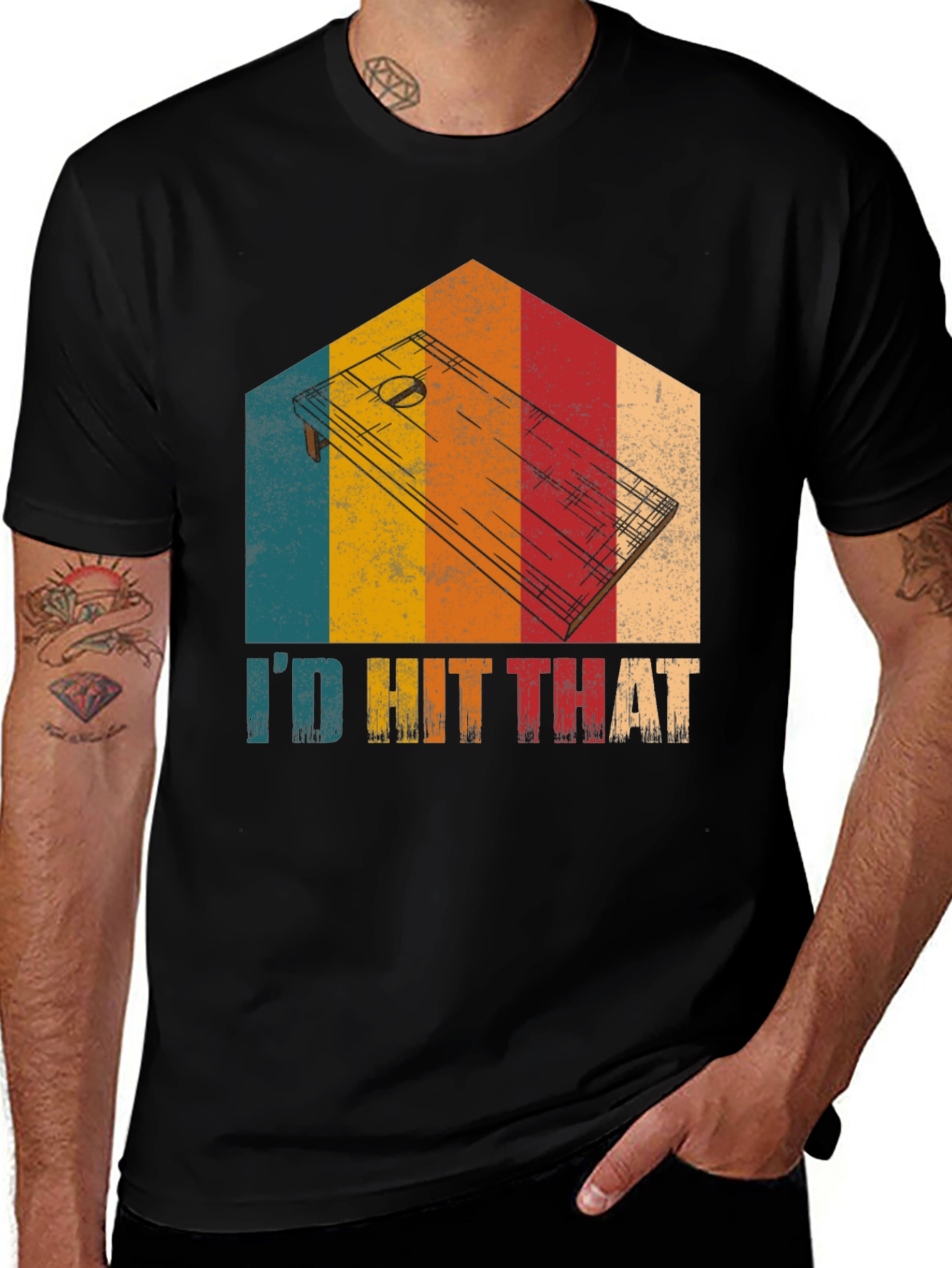 Variant 28 of I'd Hit That Cornhole T-Shirt