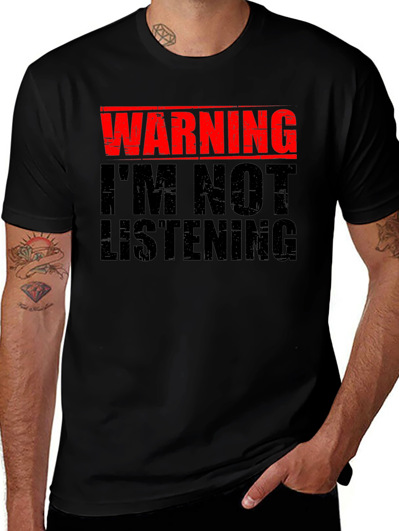 Variant 27 of Warning I'm Not Listening Graphic Tee