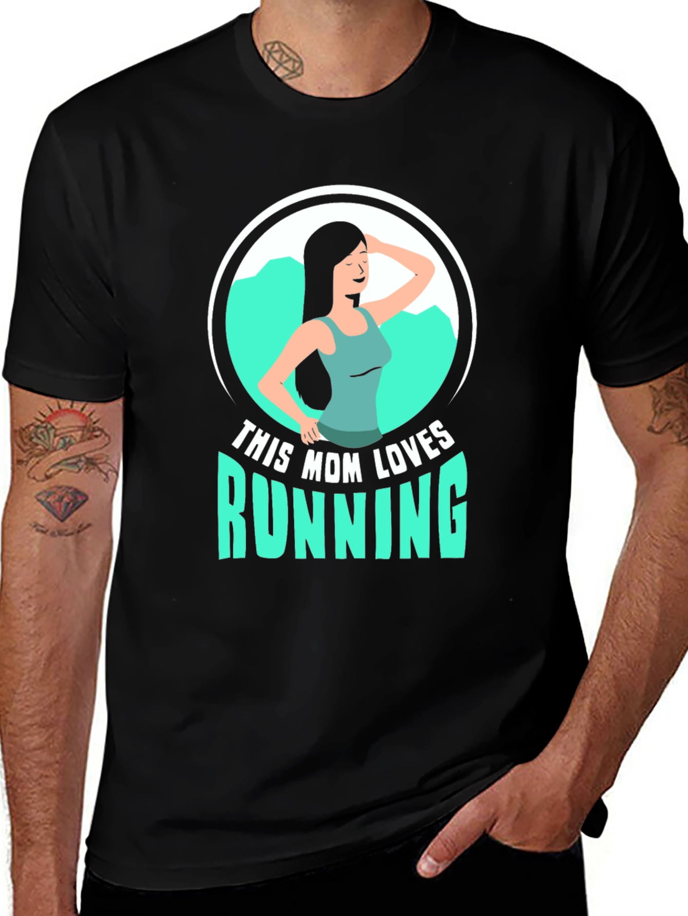 This Mom Loves Running Graphic T-Shirt