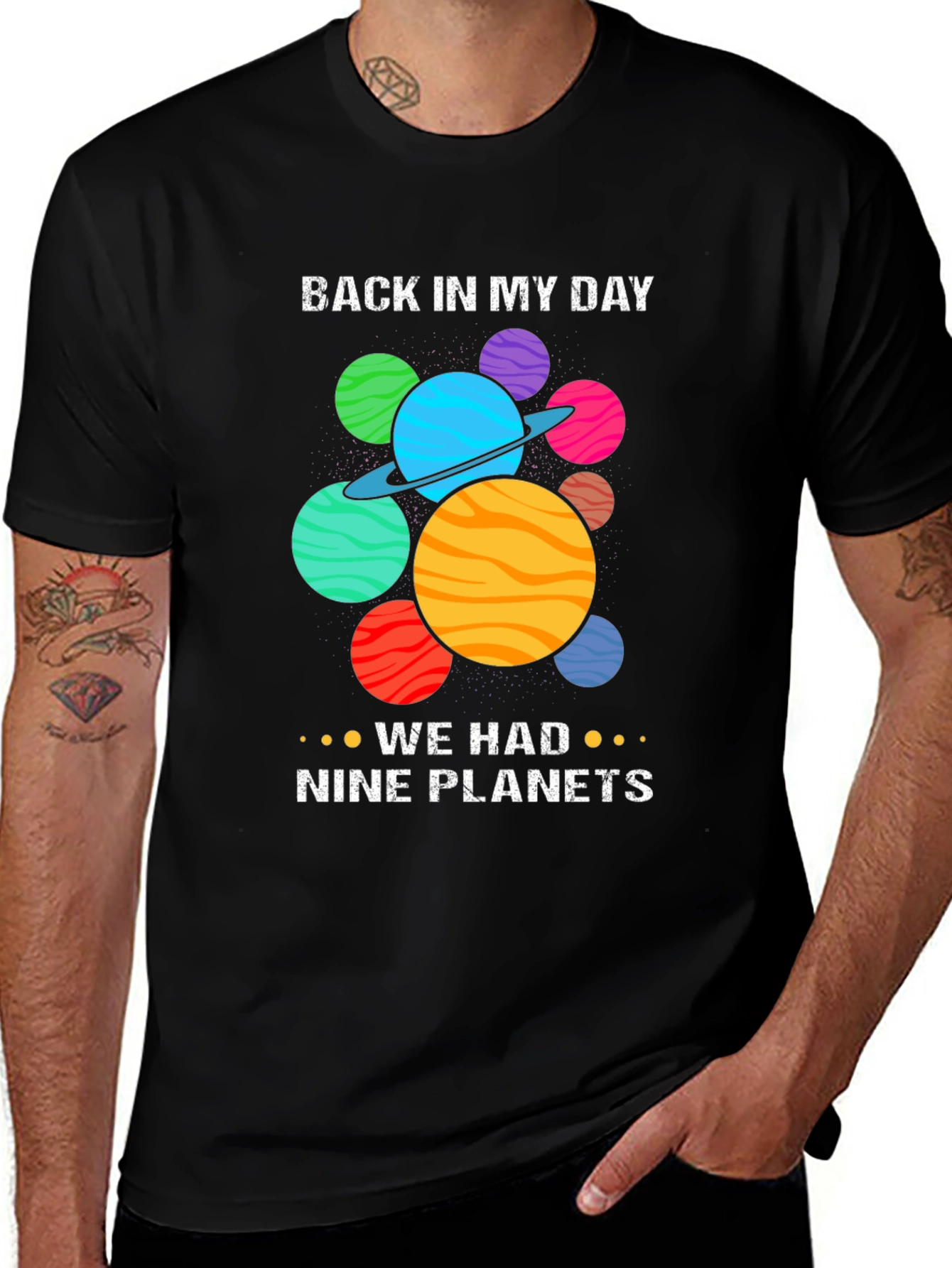 Variant 18 of Back in My Day Nine Planets Graphic T-Shirt