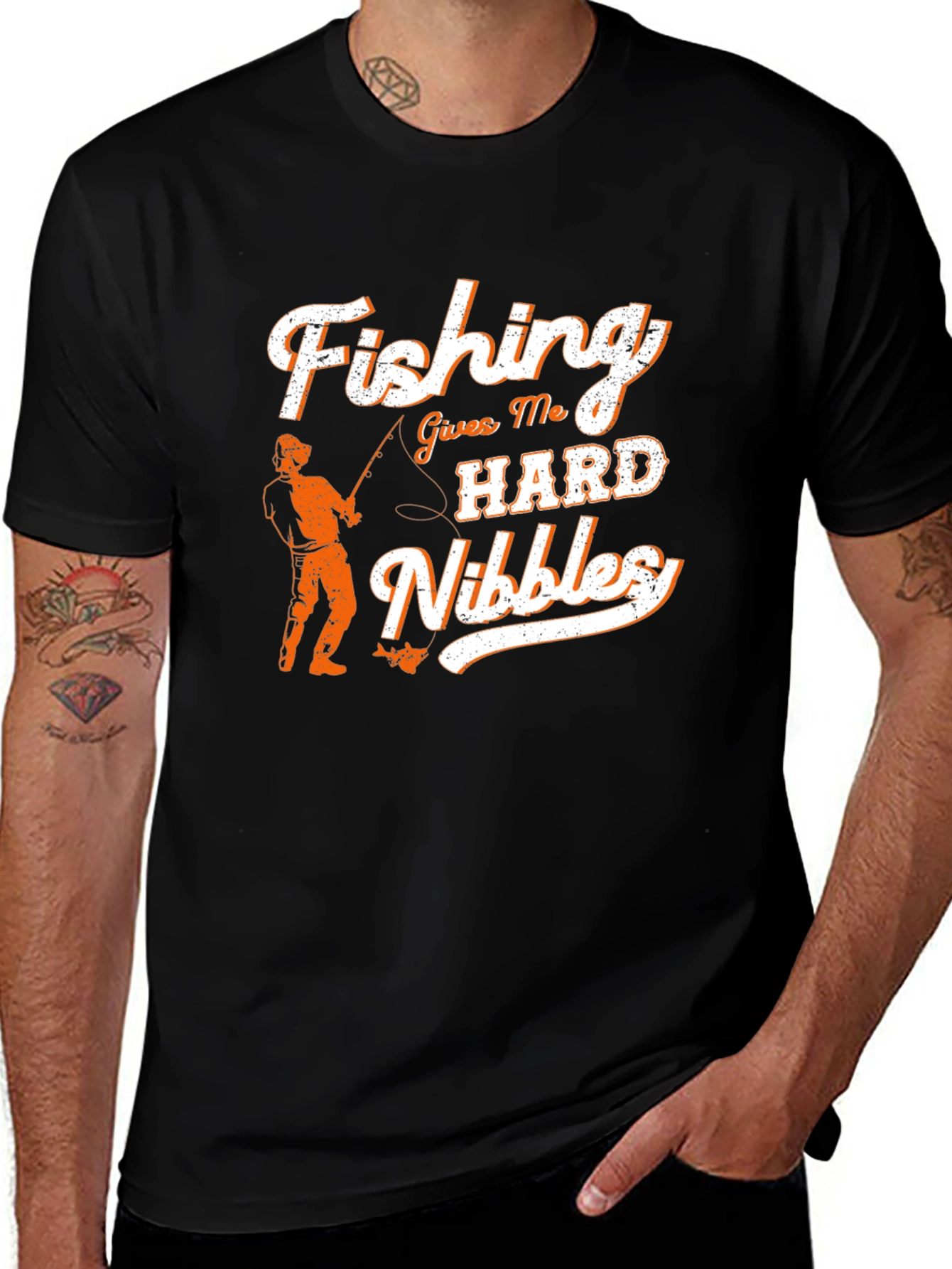 Variant 7 of Fishing Gives Me Hard Nibbles T-Shirt