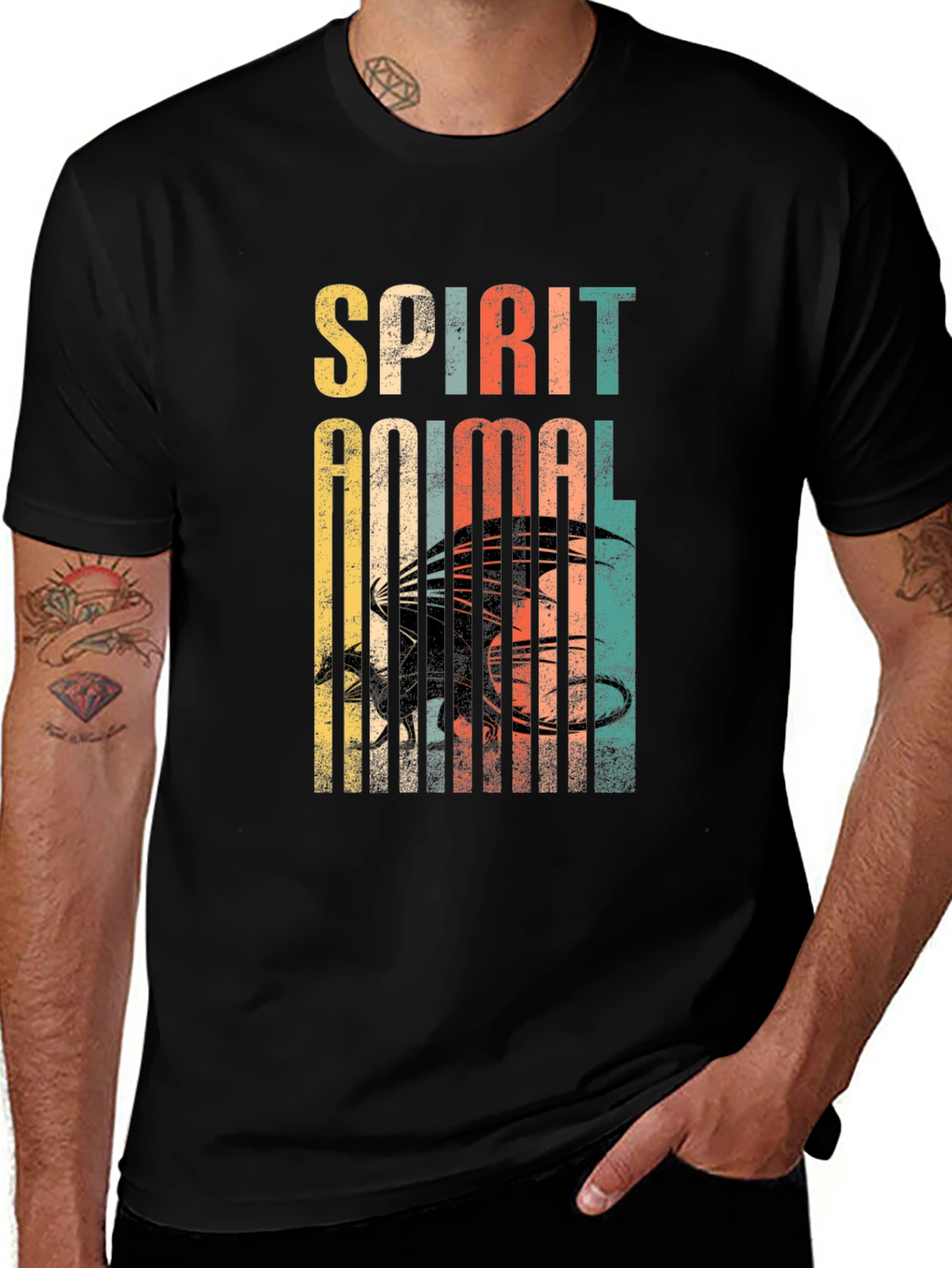 Variant 13 of Dragon Spirit Animal Retro Graphic Tee