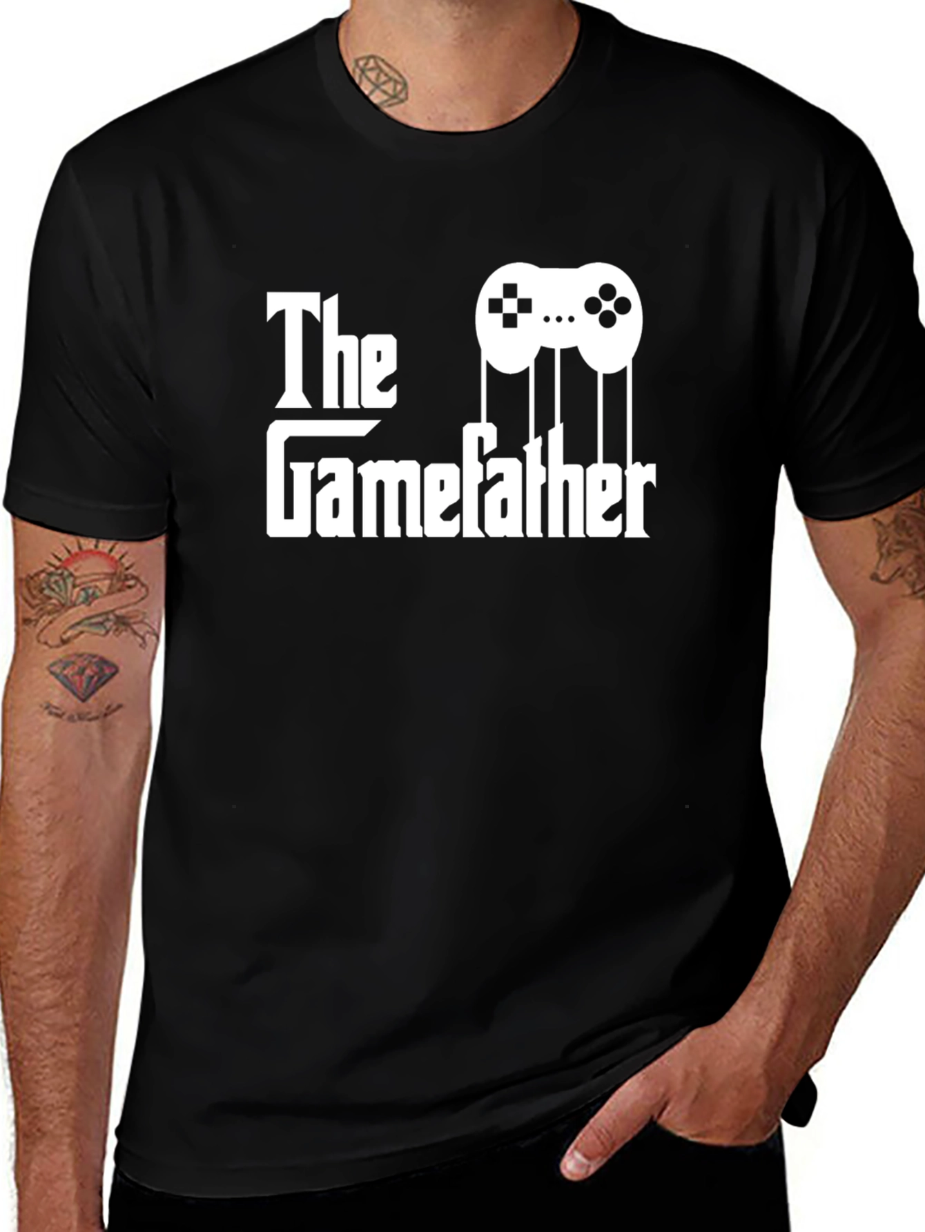 Variant 21 of The Gamefather T-Shirt - Gamer Dad Tee