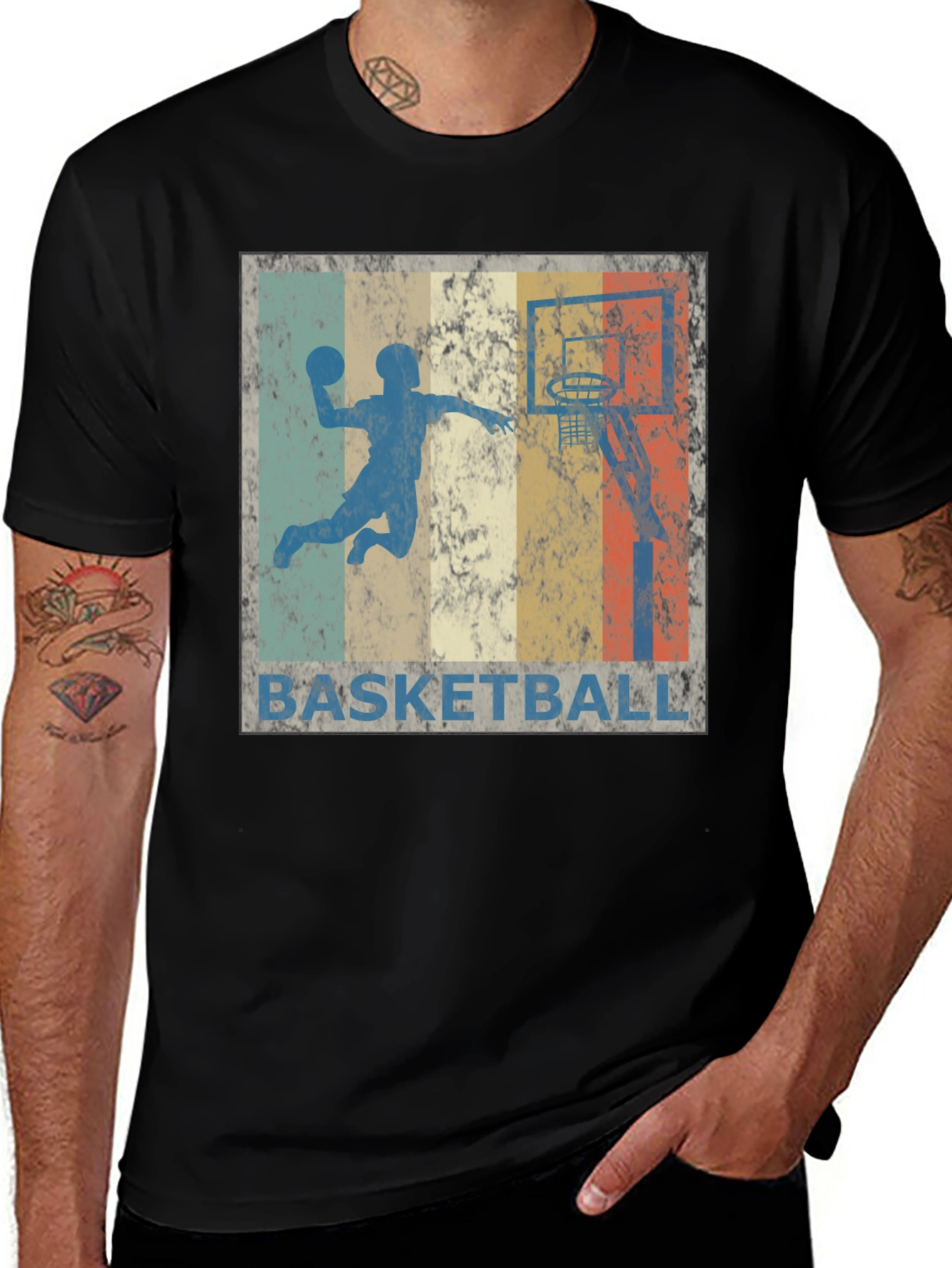 Variant 25 of Vintage Basketball Player Graphic T-Shirt