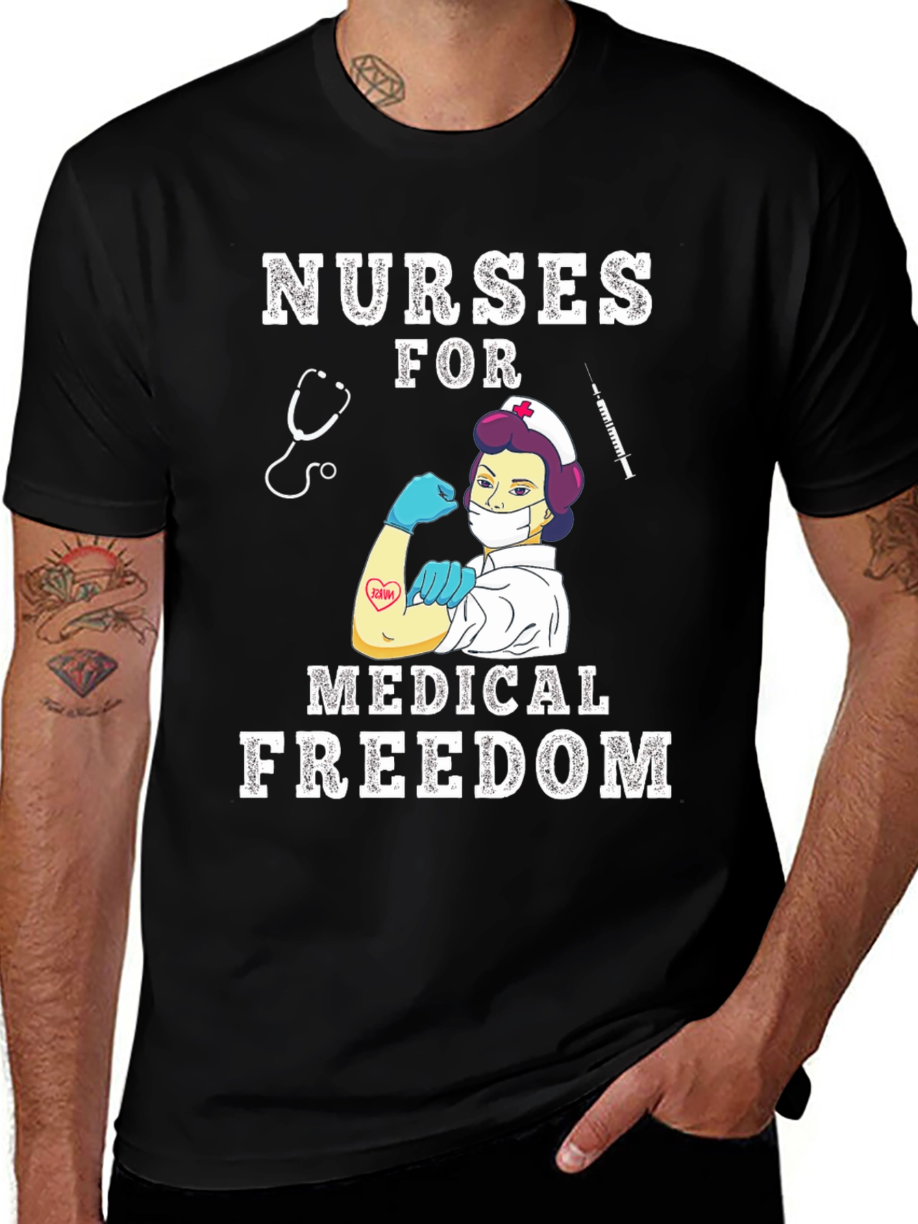 Variant 18 of Nurses for Medical Freedom T-Shirt