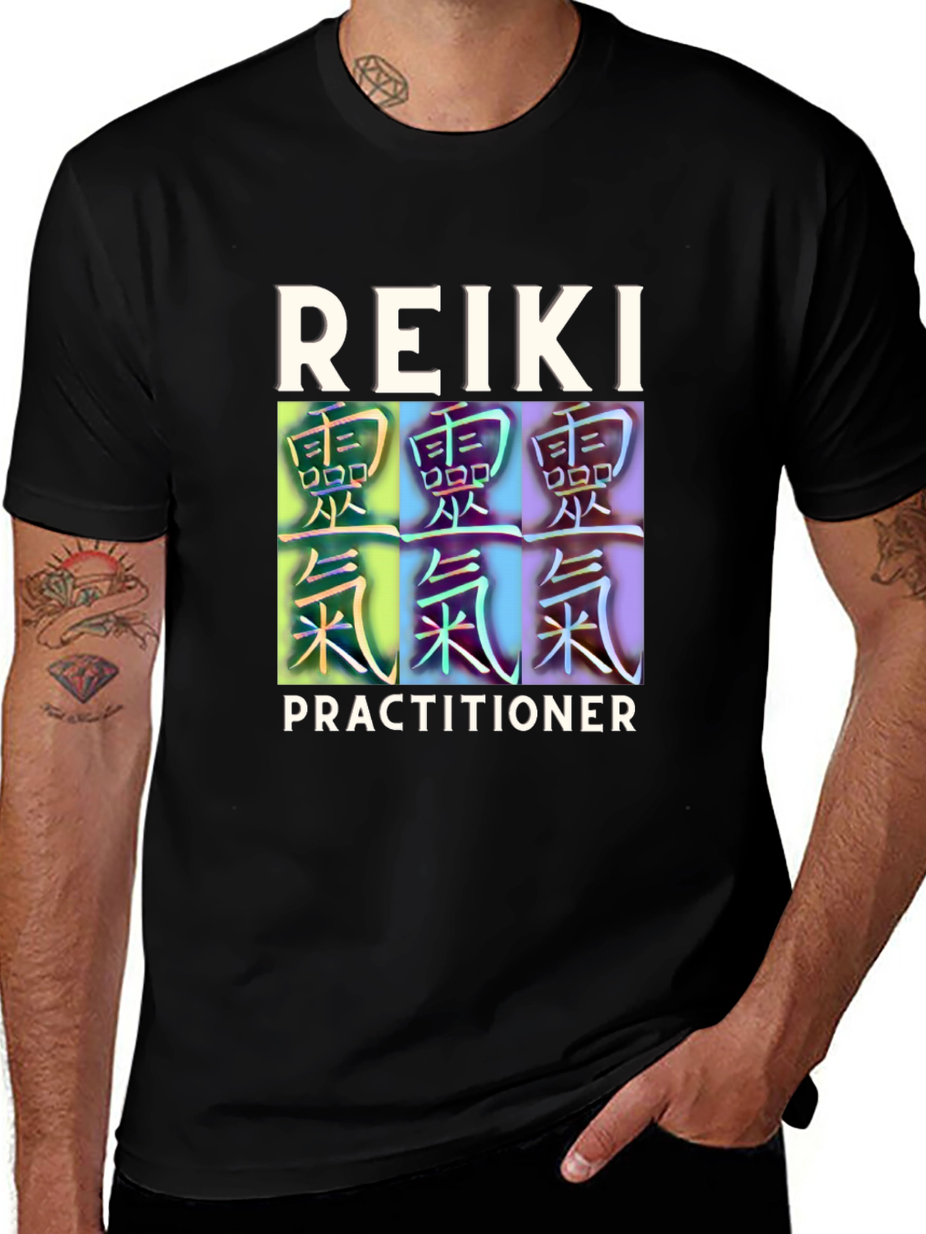 Reiki Practitioner Black T-Shirt