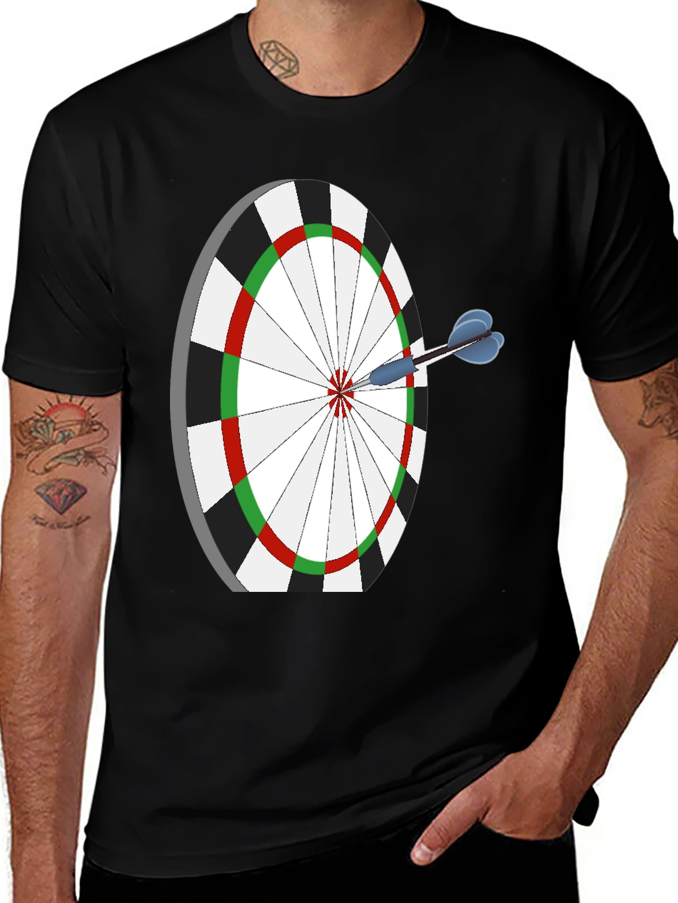 Variant 26 of Dartboard T-Shirt - Bullseye Design