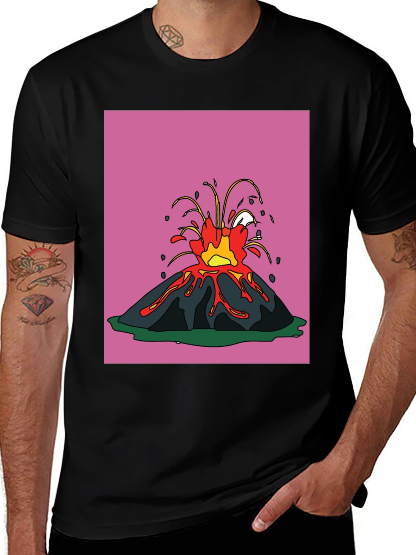 Variant 25 of Volcano Graphic Tee - Erupting Style!