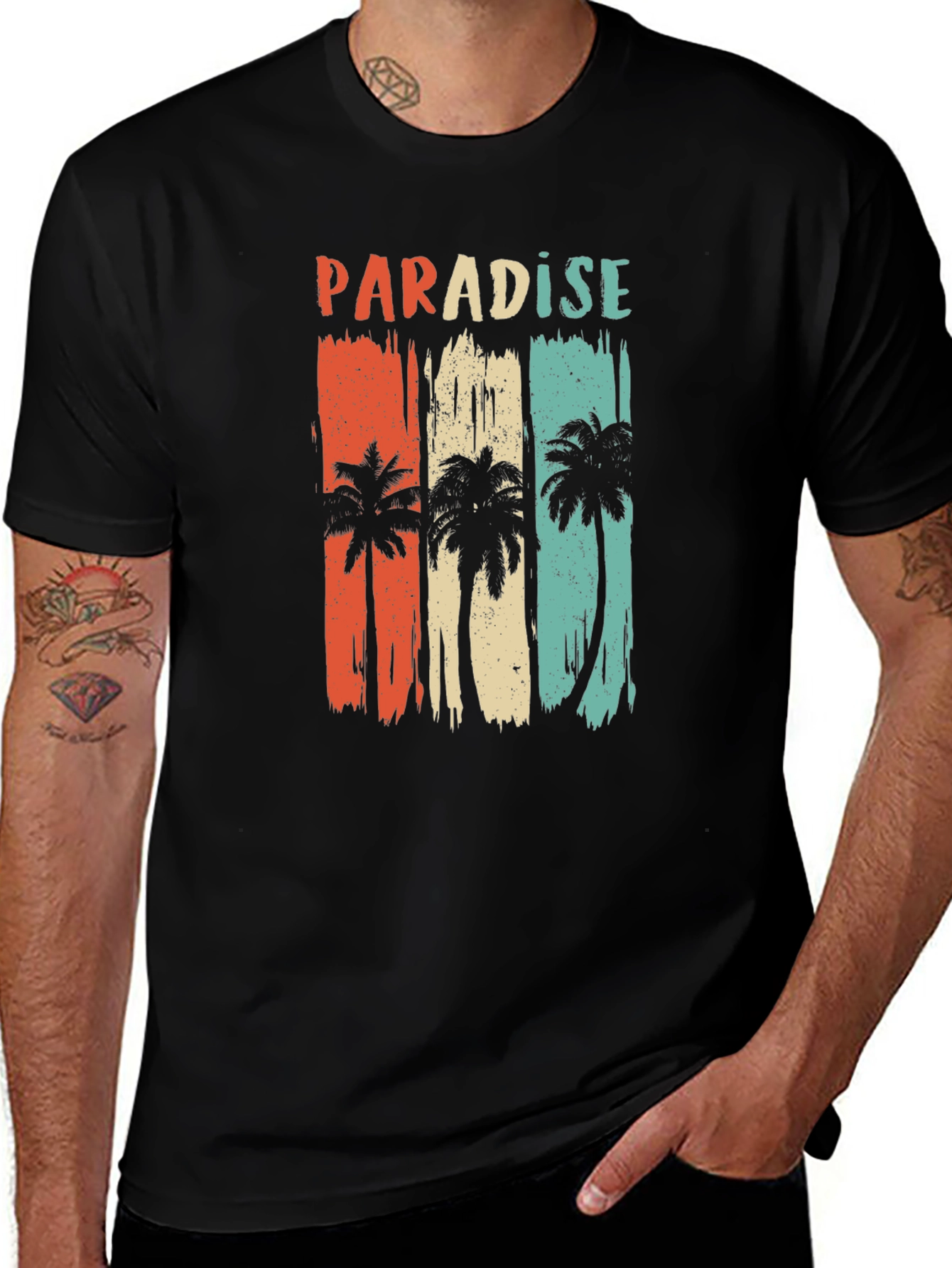 Variant 26 of Retro Paradise Palm Tree Graphic T-Shirt